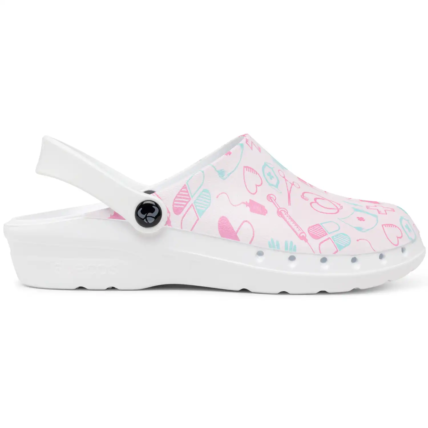Damen Clogs "ODEN+ PRINT" Medical Pink in 38 - Thumbnail 3