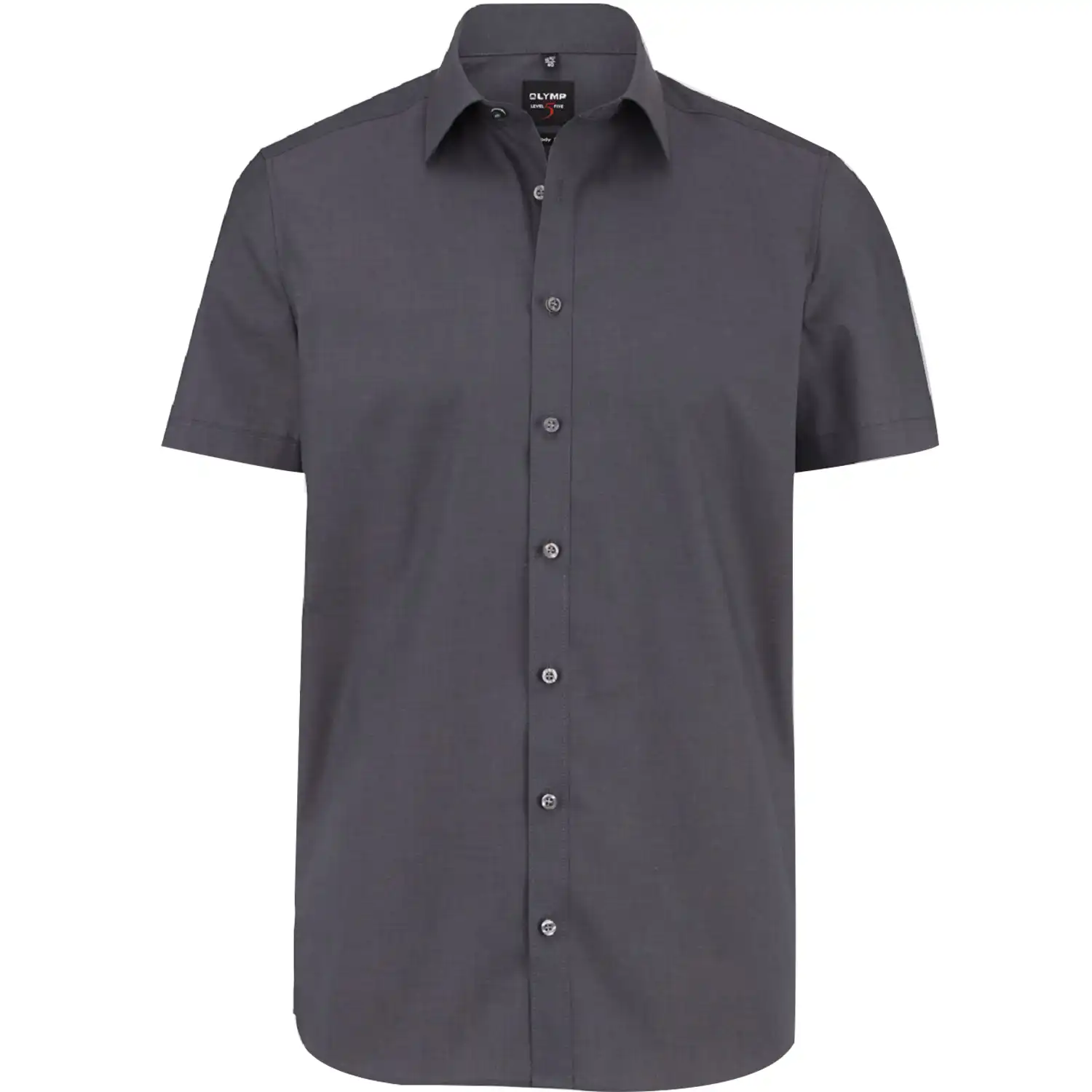 Hemd "LEVEL FIVE Body fit" kurzarm grau in 44 - Thumbnail 1