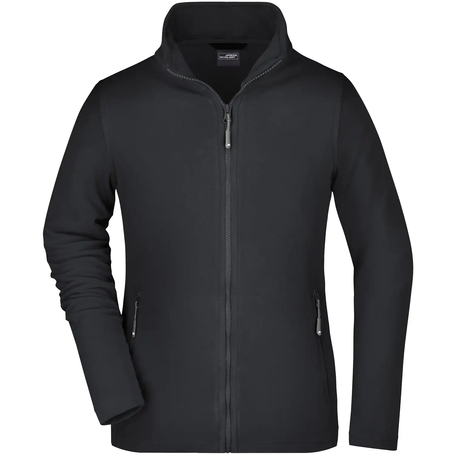 Damen Basic Fleecejacke "JN765" in schwarz, L - Bild 1