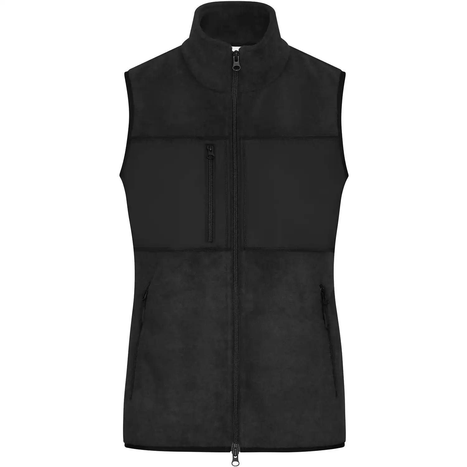 Damen Fleeceweste "JN1309" in black/black, L - Thumbnail 1