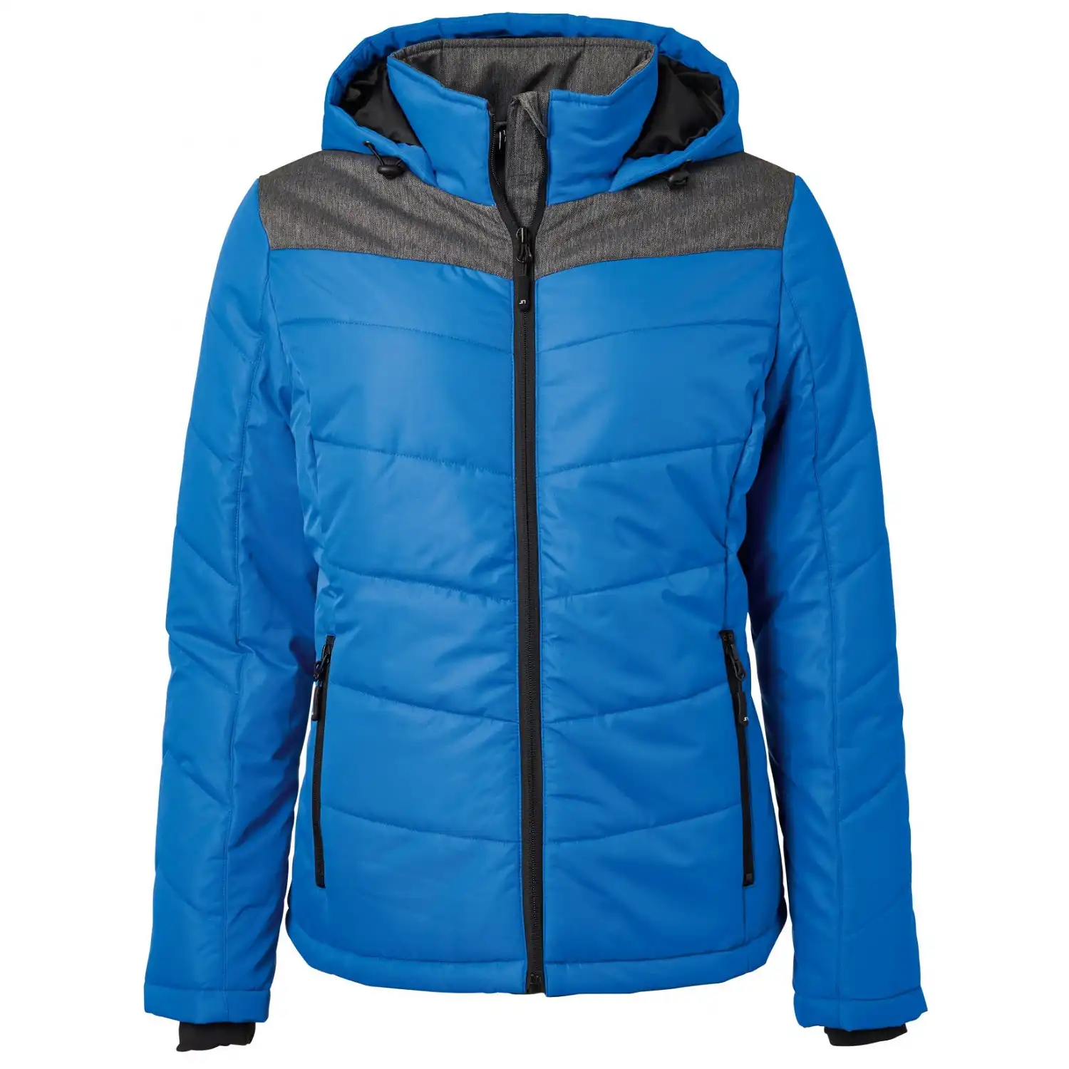 Damen Winterjacke "JN1133" in royal/anthracite-melange, S - Thumbnail 1