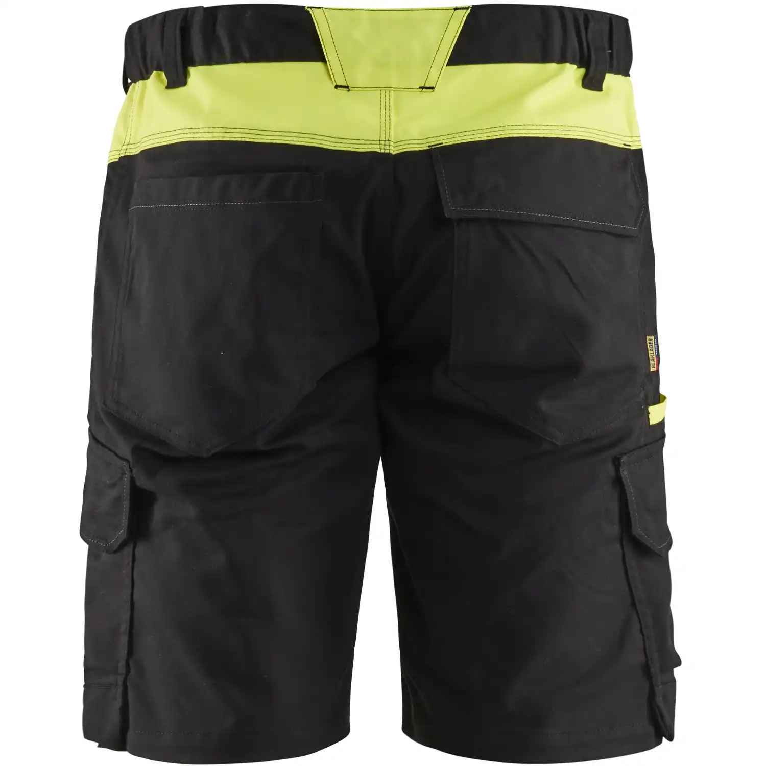 Stretch Shorts "1446" Industrie in schwarz/gelb, C58 - Thumbnail 2