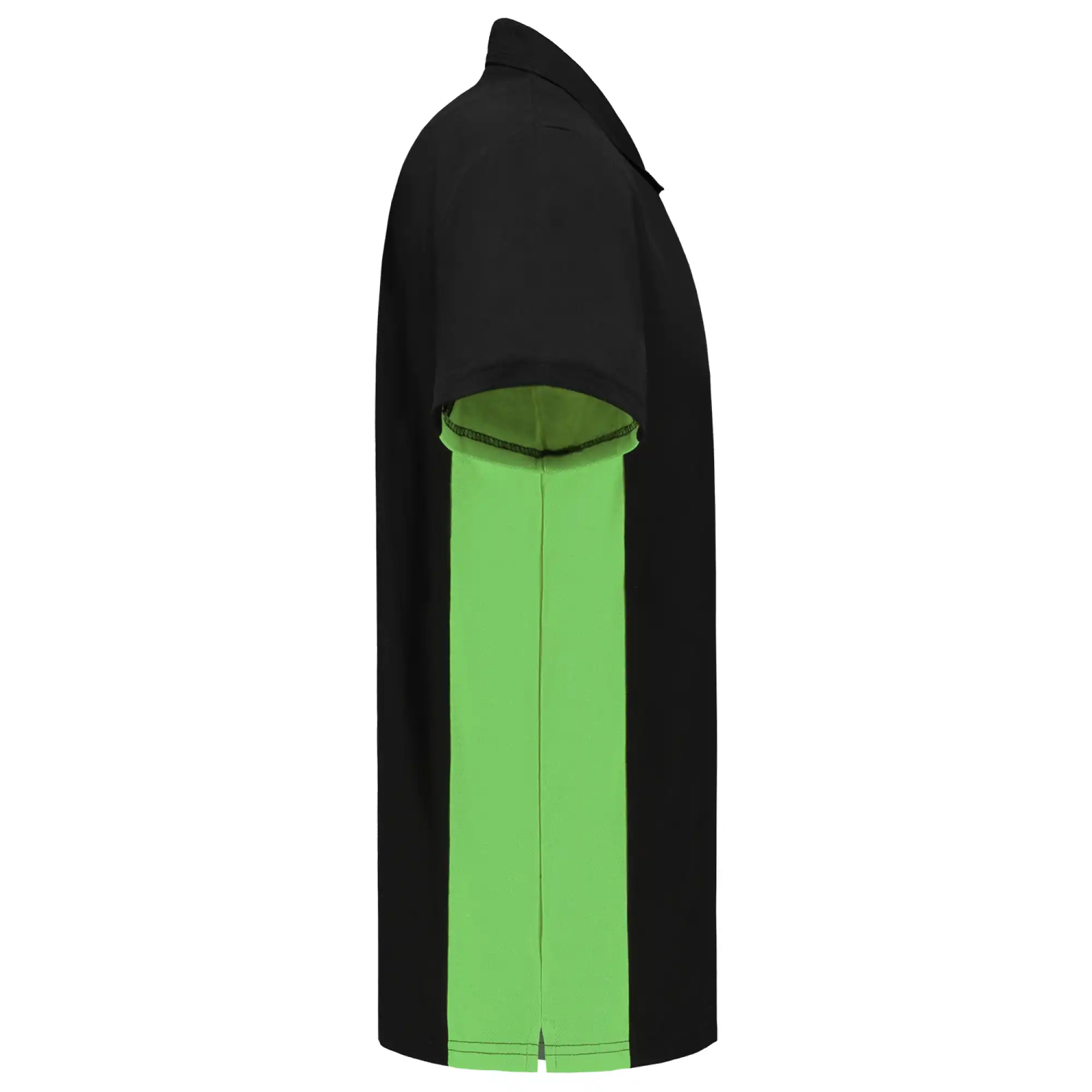 Polo-Shirt Bicolor "202004" Workwear in XS, black/lime - Thumbnail 4