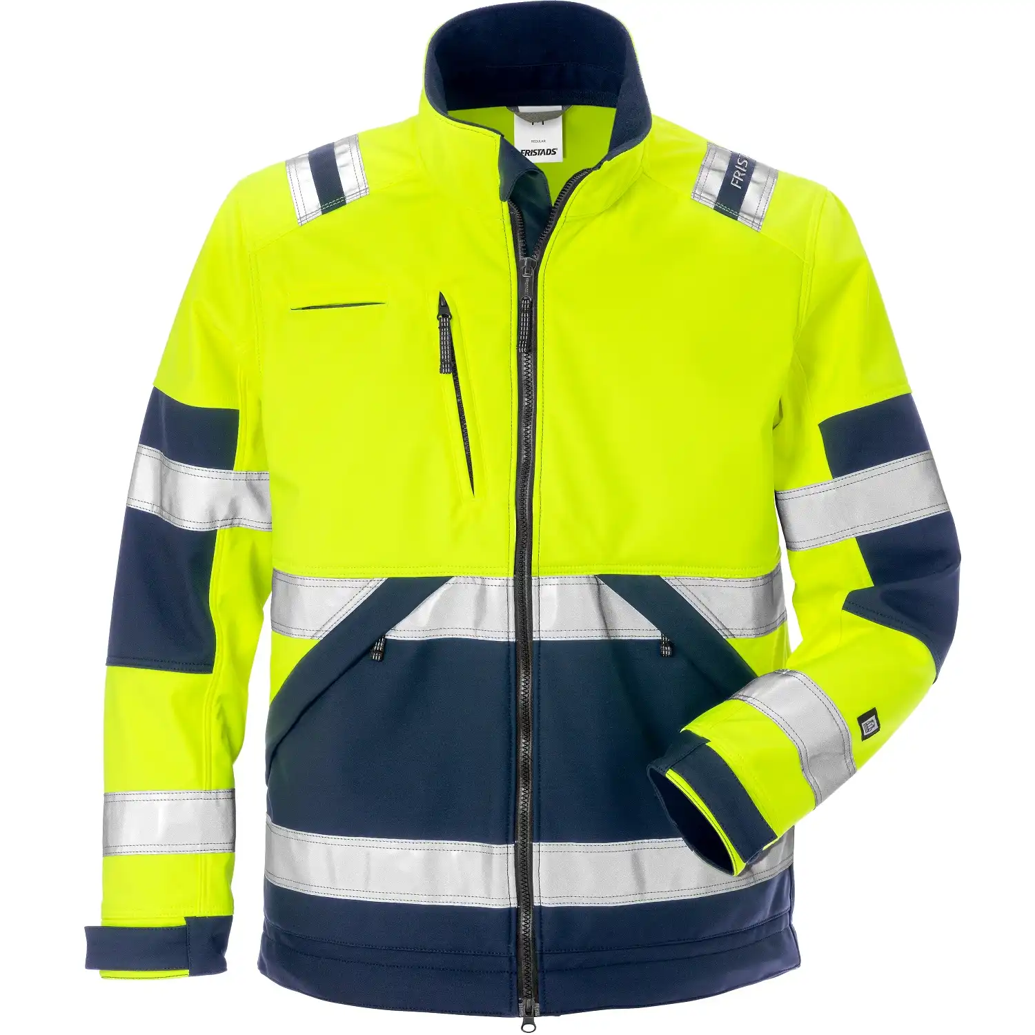 Warnschutz Softshelljacke "4083 WYH" in gelb/marine, 4XL - Thumbnail 1