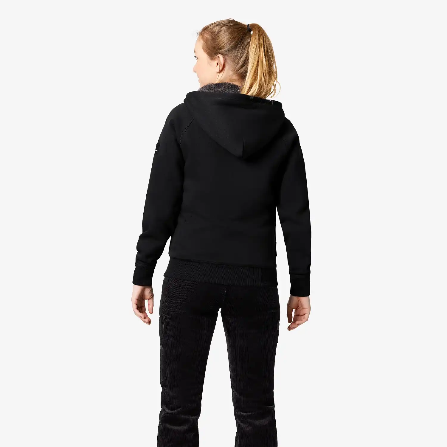 Kapuzen-Sweatjacke mit Webpelz "JÖRG" schwarz in XL - Thumbnail 5