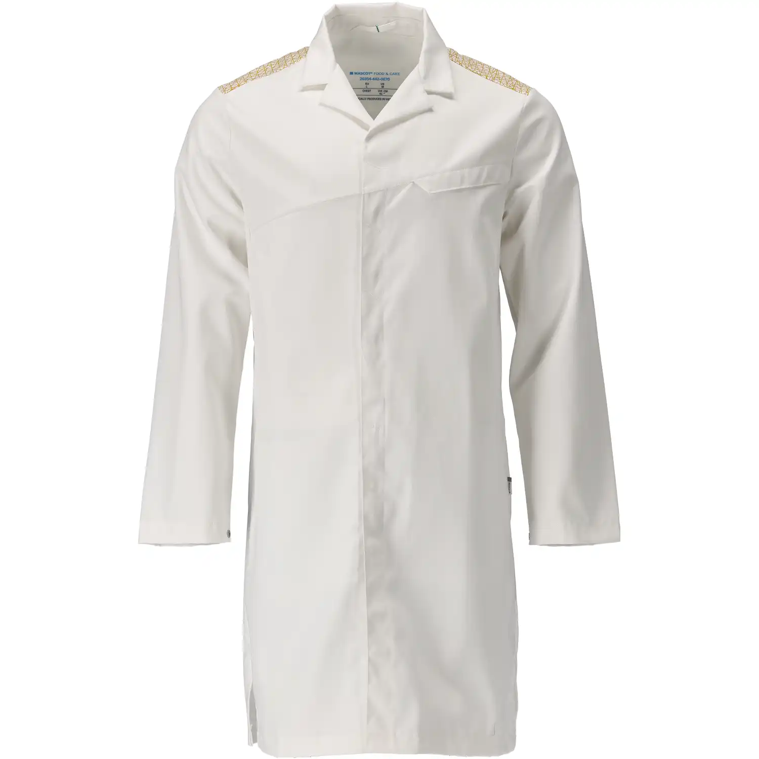 Arbeitsmantel "20354-442" Food & Care in weiß/currygelb, XS - Thumbnail 1