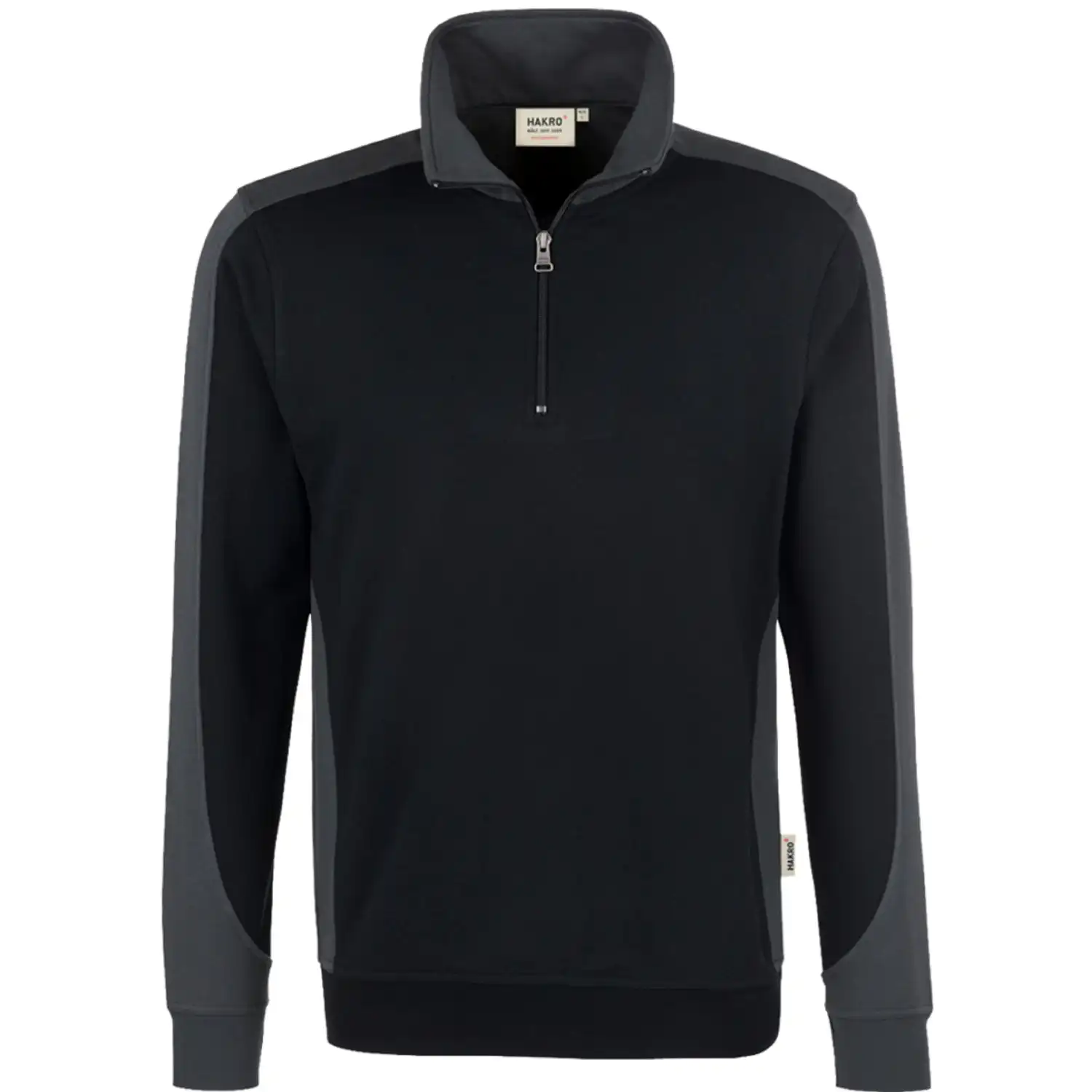 Zip-Sweatshirt Contrast "Performance" 476 in schwarz, L - Bild 1