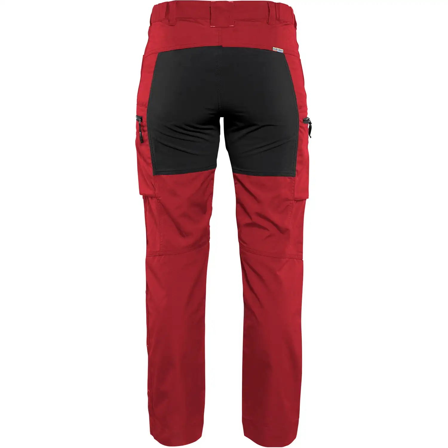 Damen Stretch Servicehose "7159" 166 g/m² in rot/schwarz, 44 - Thumbnail 2