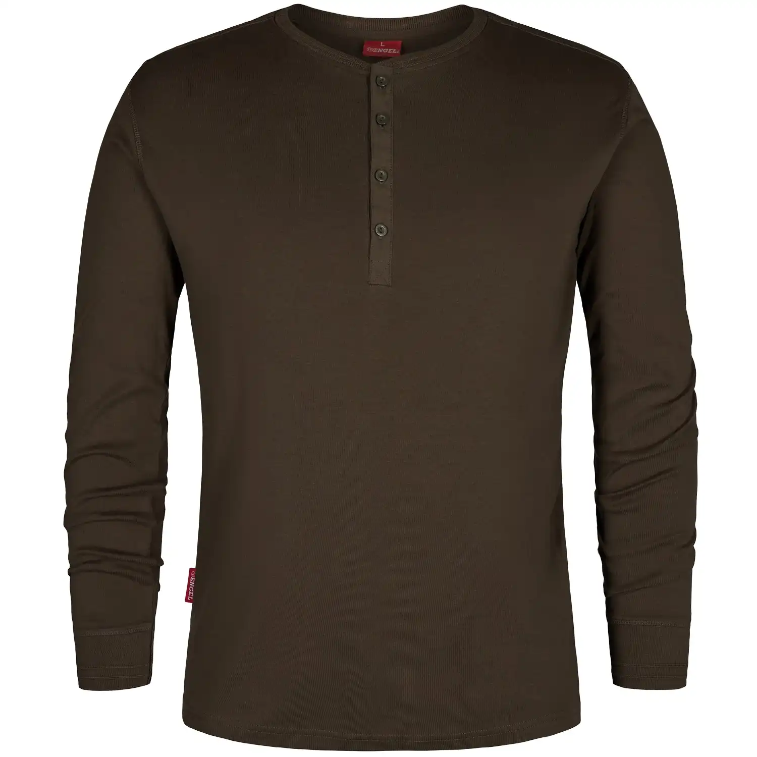 Langarmshirt Henley-Grandad "9257-565" Extend in forest green, XL - Thumbnail 1