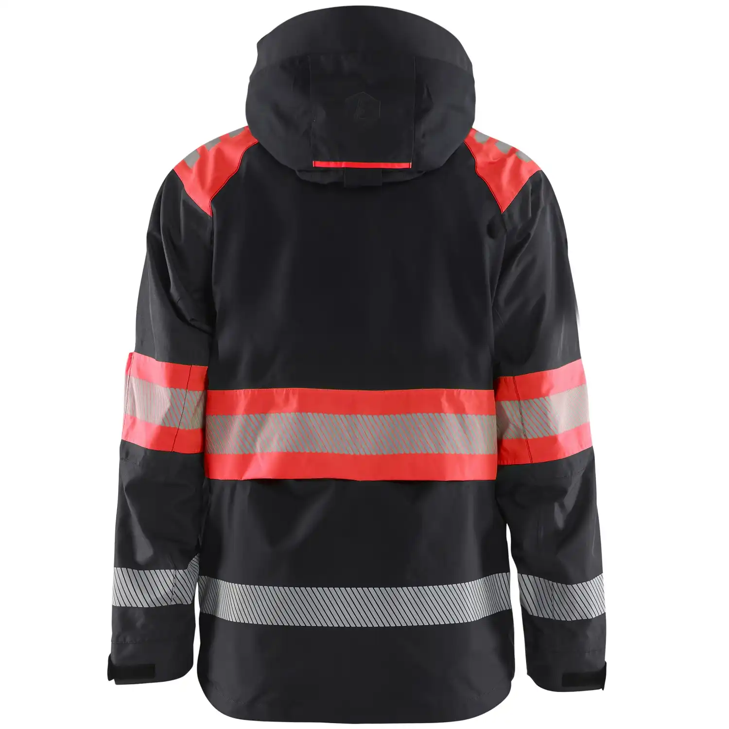 Warnschutz Regenjacke Kl. 1 "4420" in schwarz/rot, 3XL - Thumbnail 2