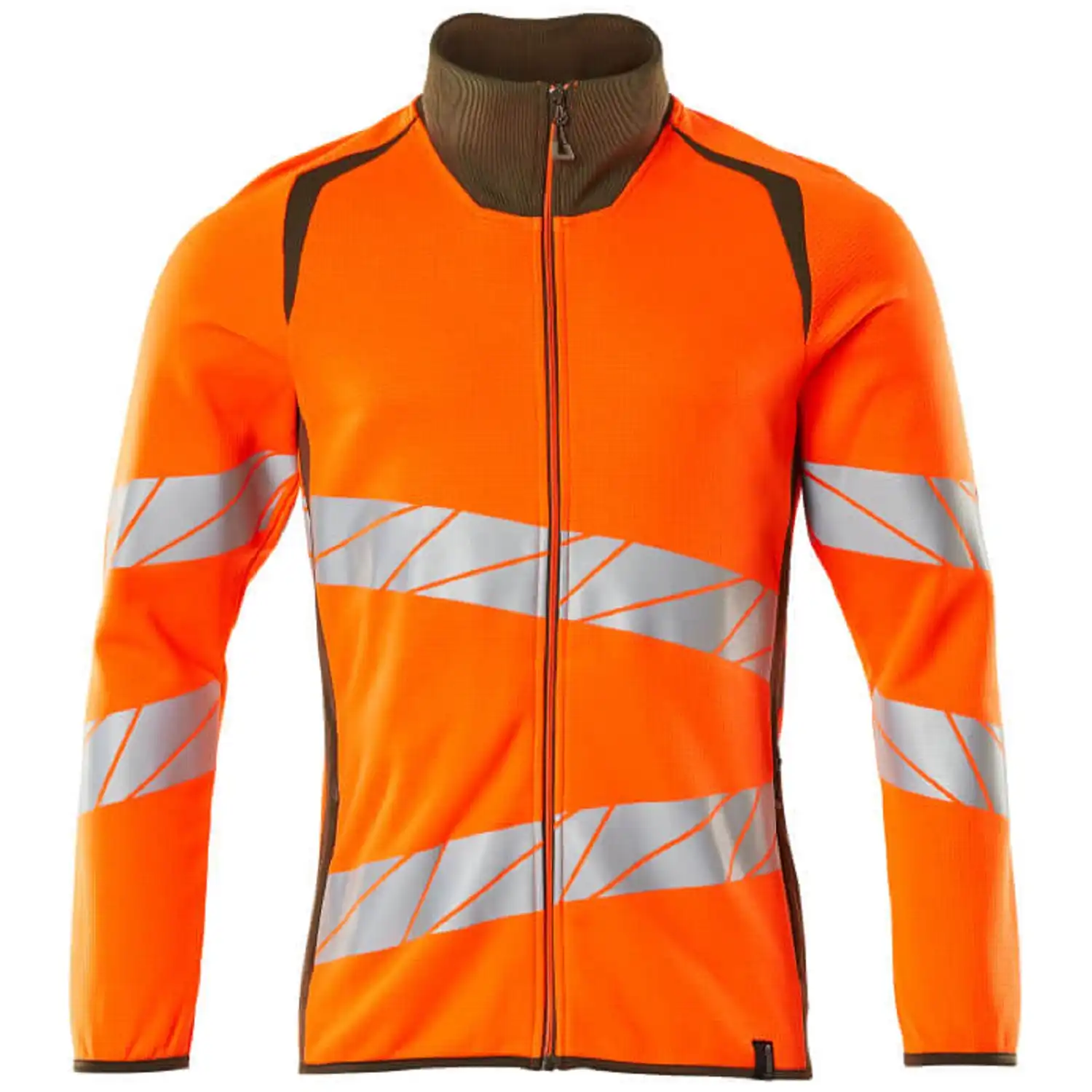 Warnschutz Sweatjacke "ACCELERATE SAFE" UV-Schutz in orange/moosgrün, XXL - Bild 1