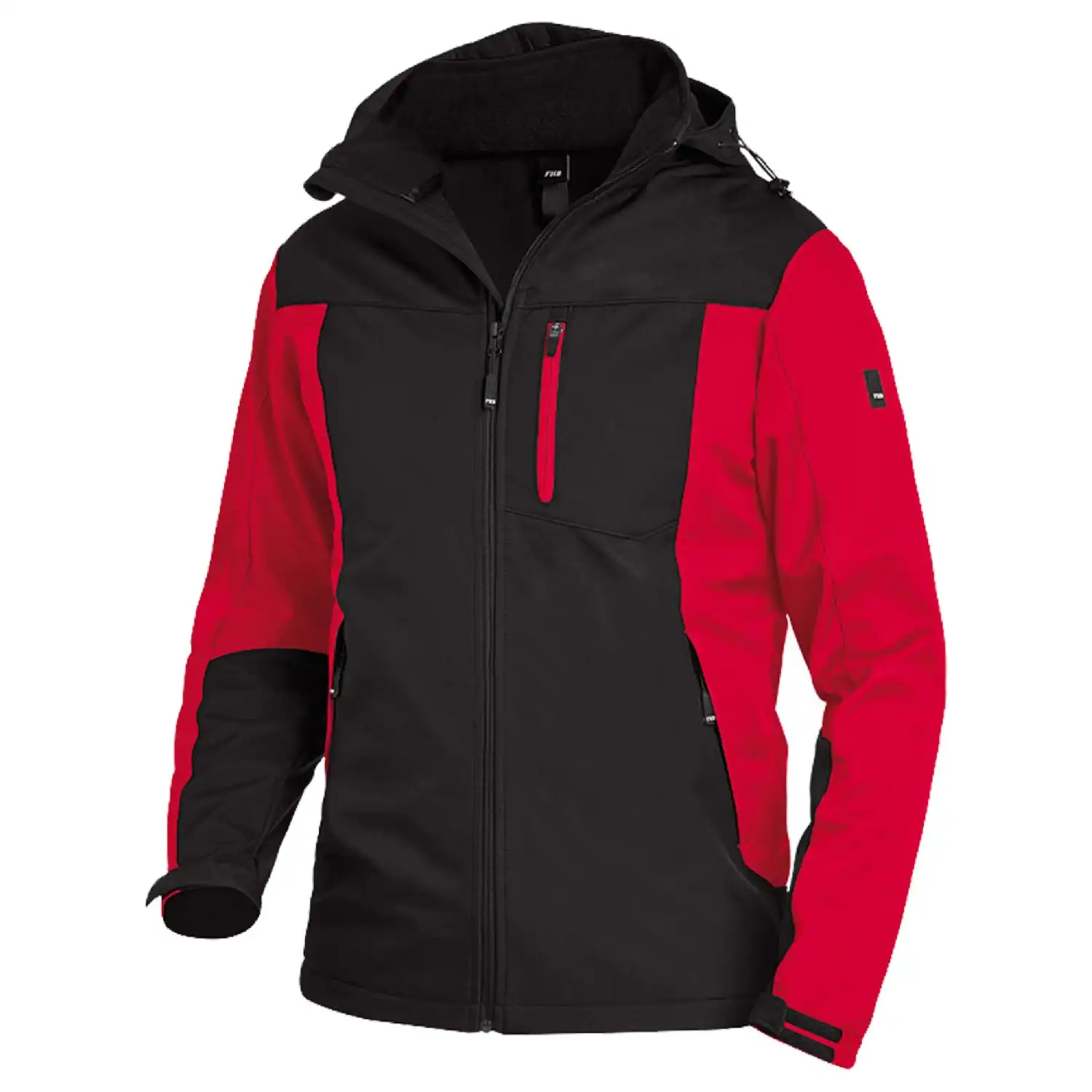 Softshelljacke "JANNIK" in rot/schwarz, L - Thumbnail 1