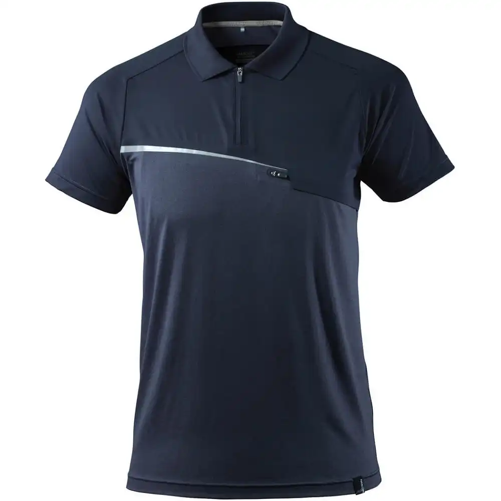 Poloshirt mit Brusttasche Advanced in schwarzblau, L - Bild 1