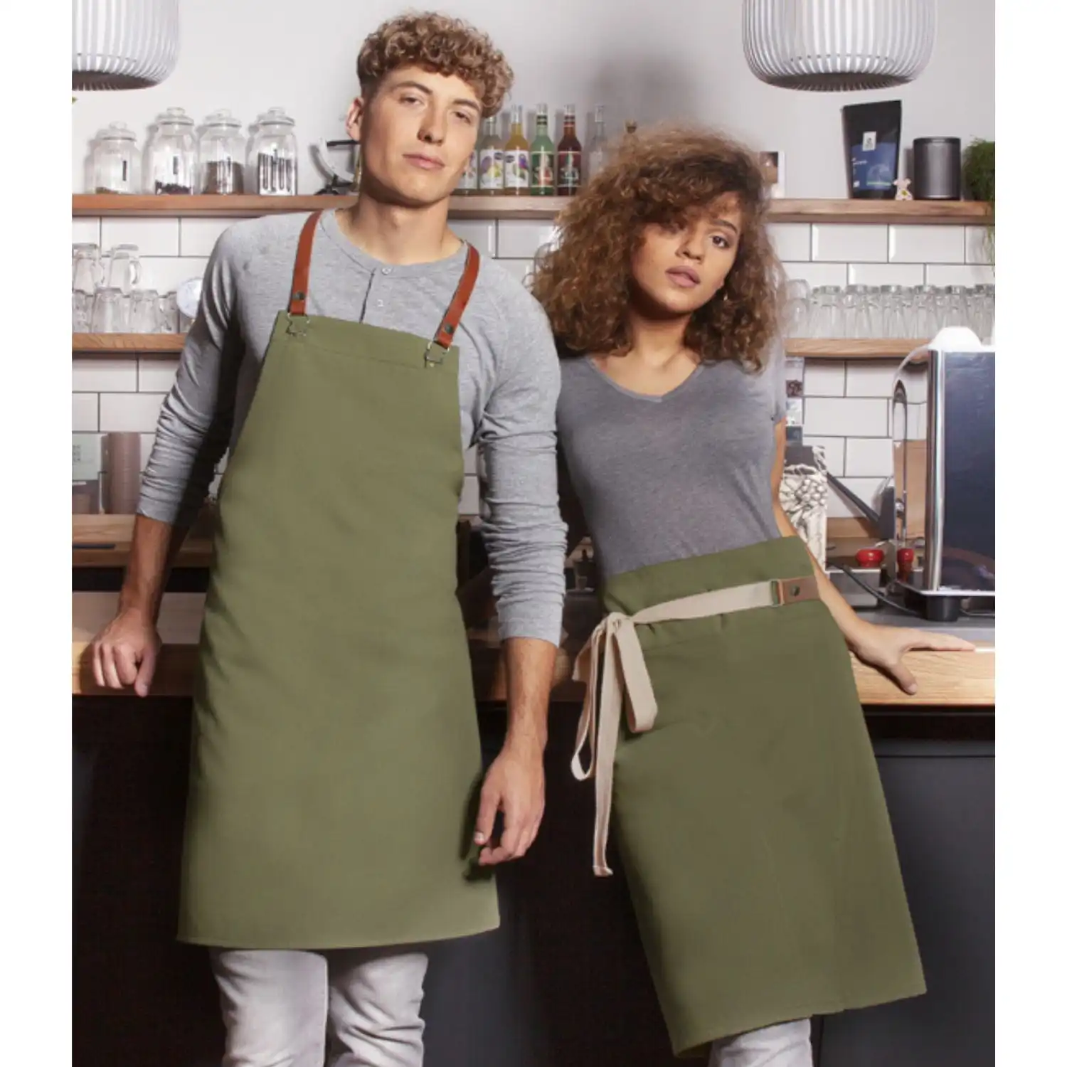 Latzschürze Green-Generation "LS 37" in moosgrün - Thumbnail 5