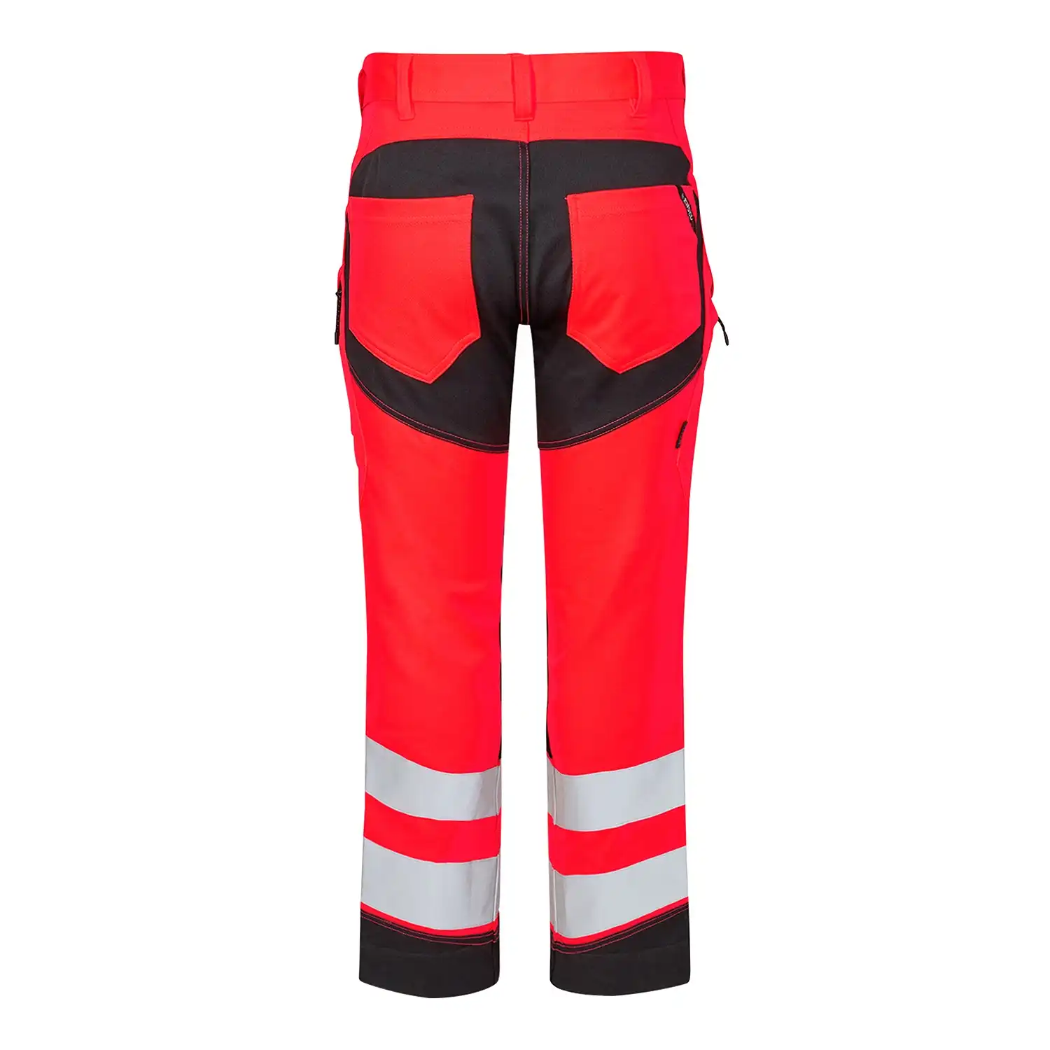 Warnschutz Stretch Bundhose "2544-314" Safety Kl. 2 in rot/schwarz, 52 - Thumbnail 2