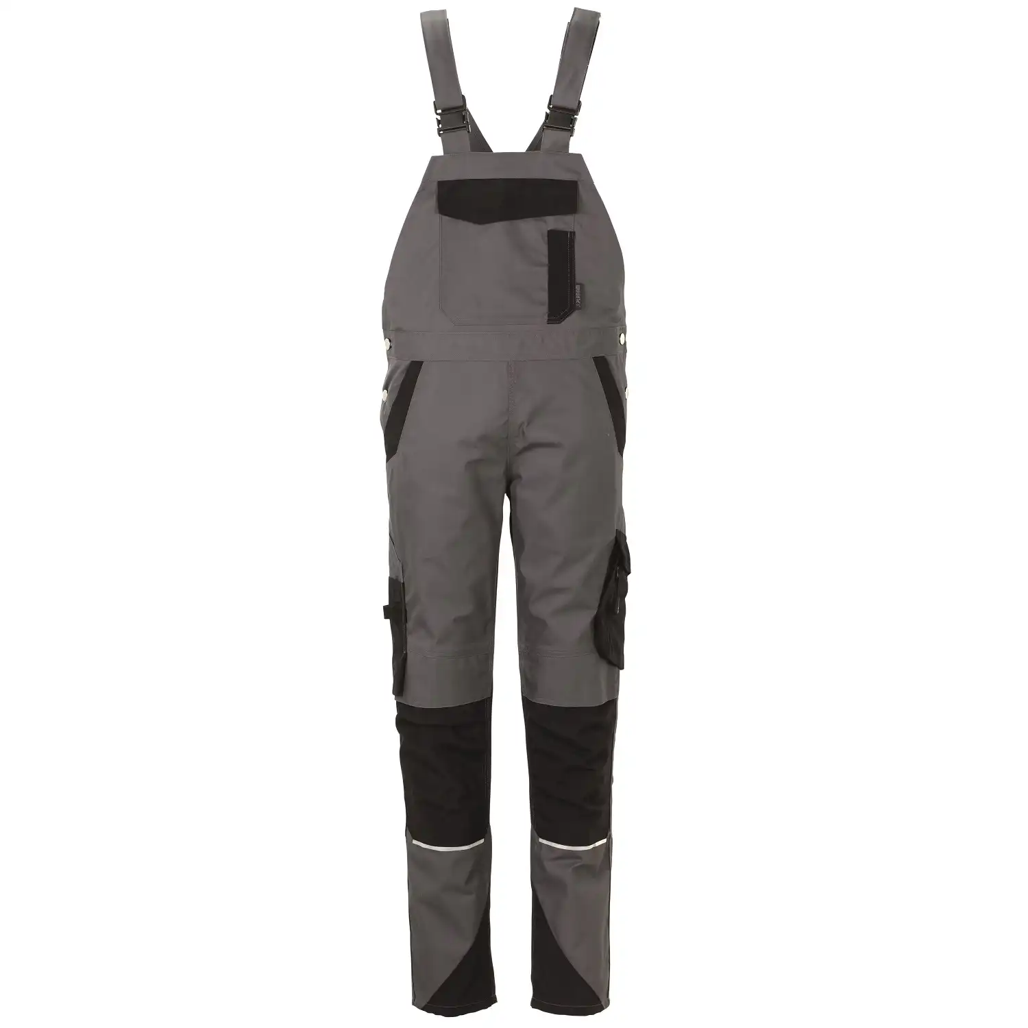 Damen Stretch-Latzhose "Norit" in schiefer/schwarz, 40 - Bild 1