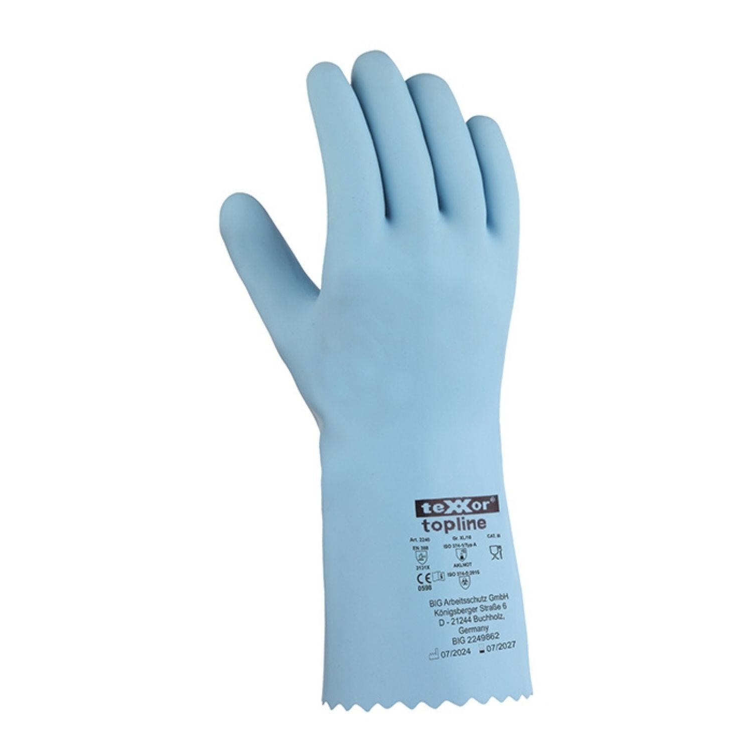 Latex-Chemikalienschutz-Handschuhe "S-BLUE" in 9 (L) - Thumbnail 1