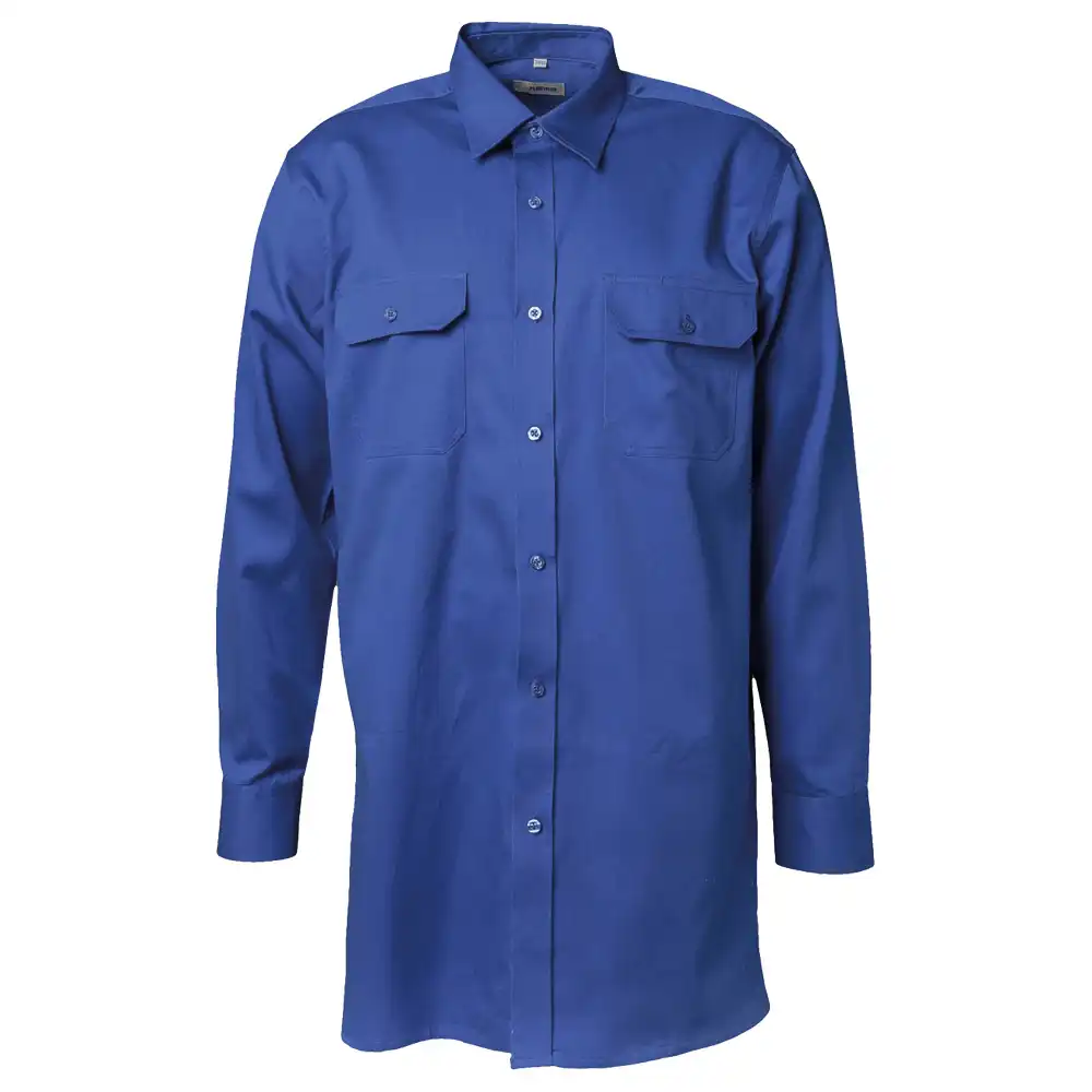Arbeitshemd "KÖPER" langarm in mittelblau, 41/42 - Thumbnail 1