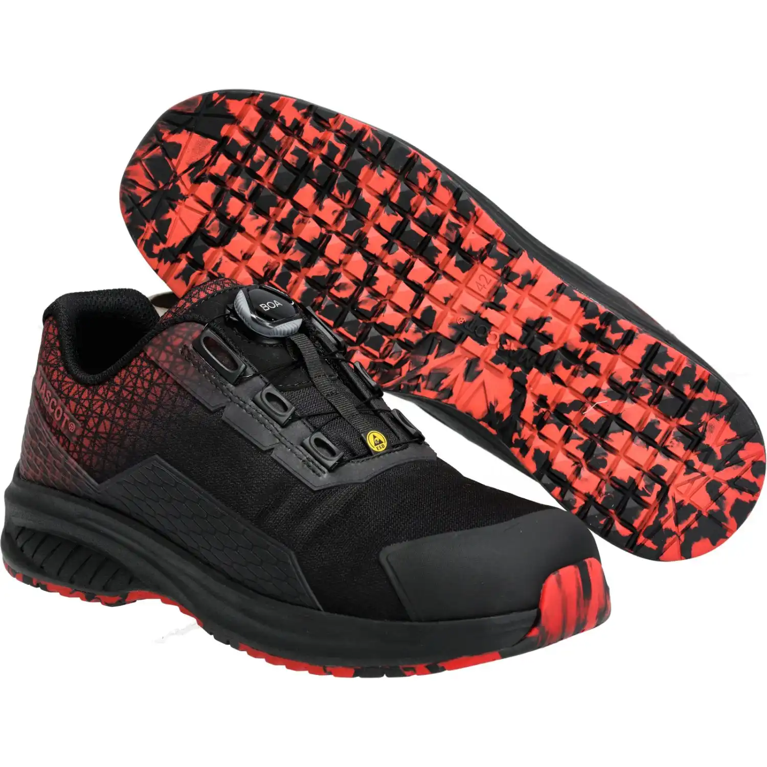 Sicherheitshalbschuhe S3S "ACCELERATE BOA® Fit System" schwarz/verkehrsrot in 42 - Thumbnail 5