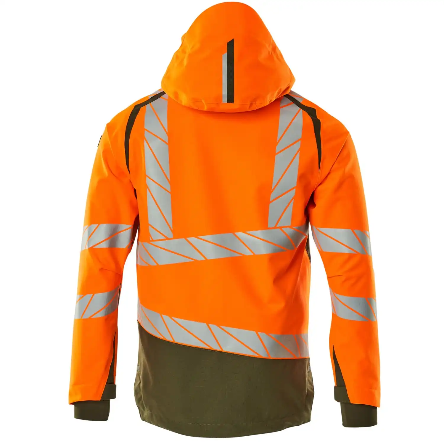Warnschutz Regenjacke zweifarbig "ACCELERATE SAFE" in orange/moosgrün, XXL - Thumbnail 2