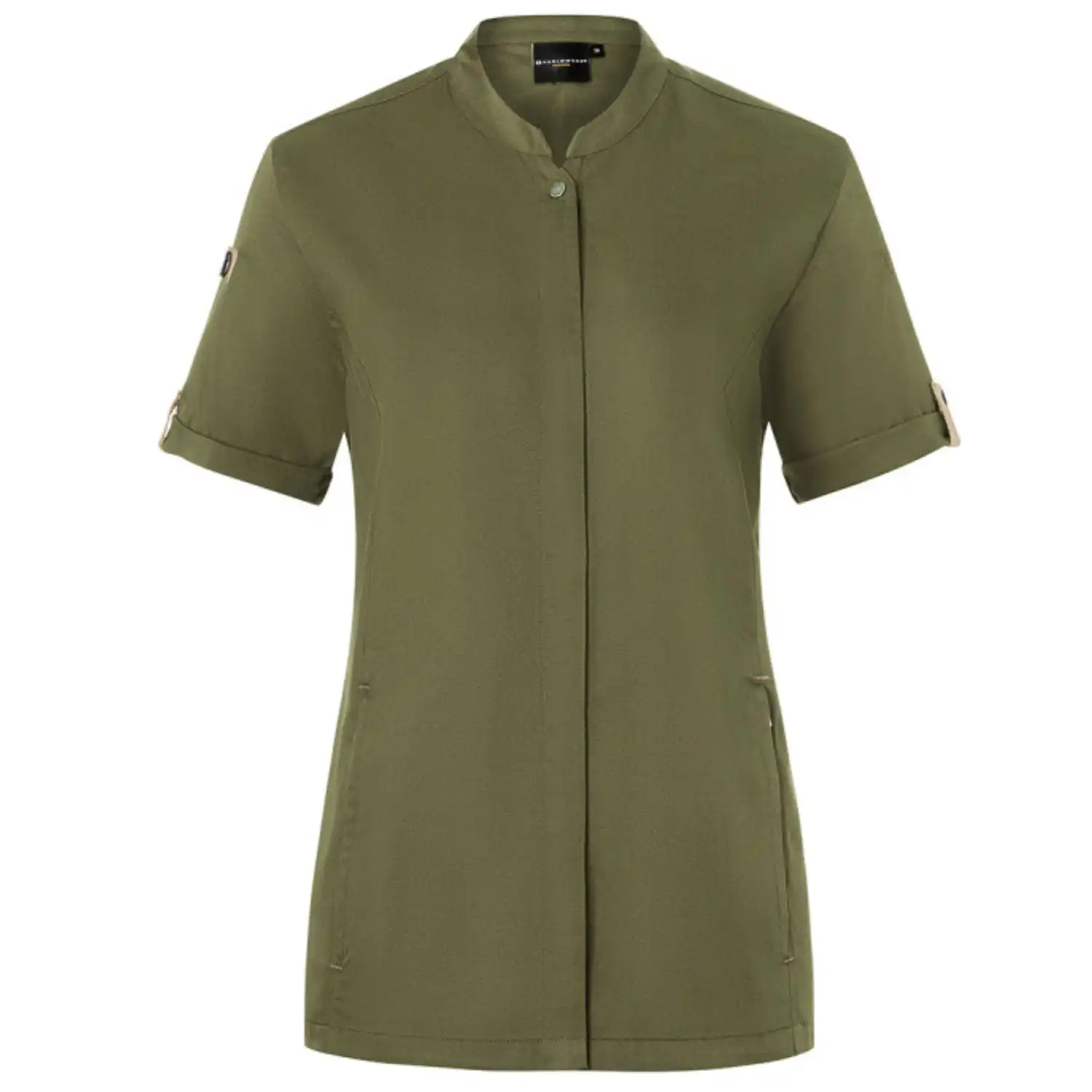 Damen Kochjacke "JF 27" in moosgrün, 34 - Thumbnail 1