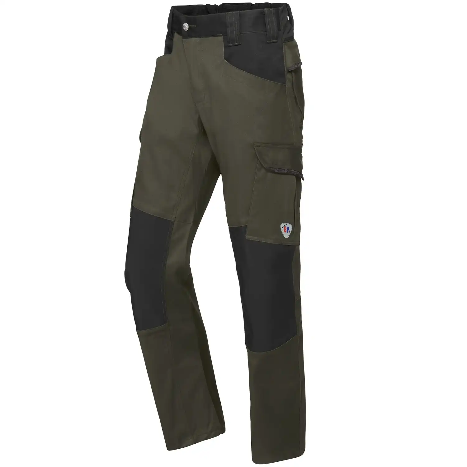 Servicehose "1826-033" Bplus Modern Stretch in oliv/schwarz, 44 - Thumbnail 1