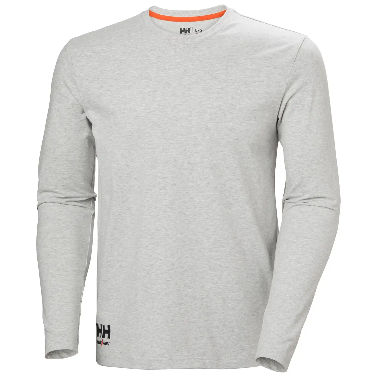 Langarmshirt "EVO" in grau-melange, 4XL - Thumbnail 1