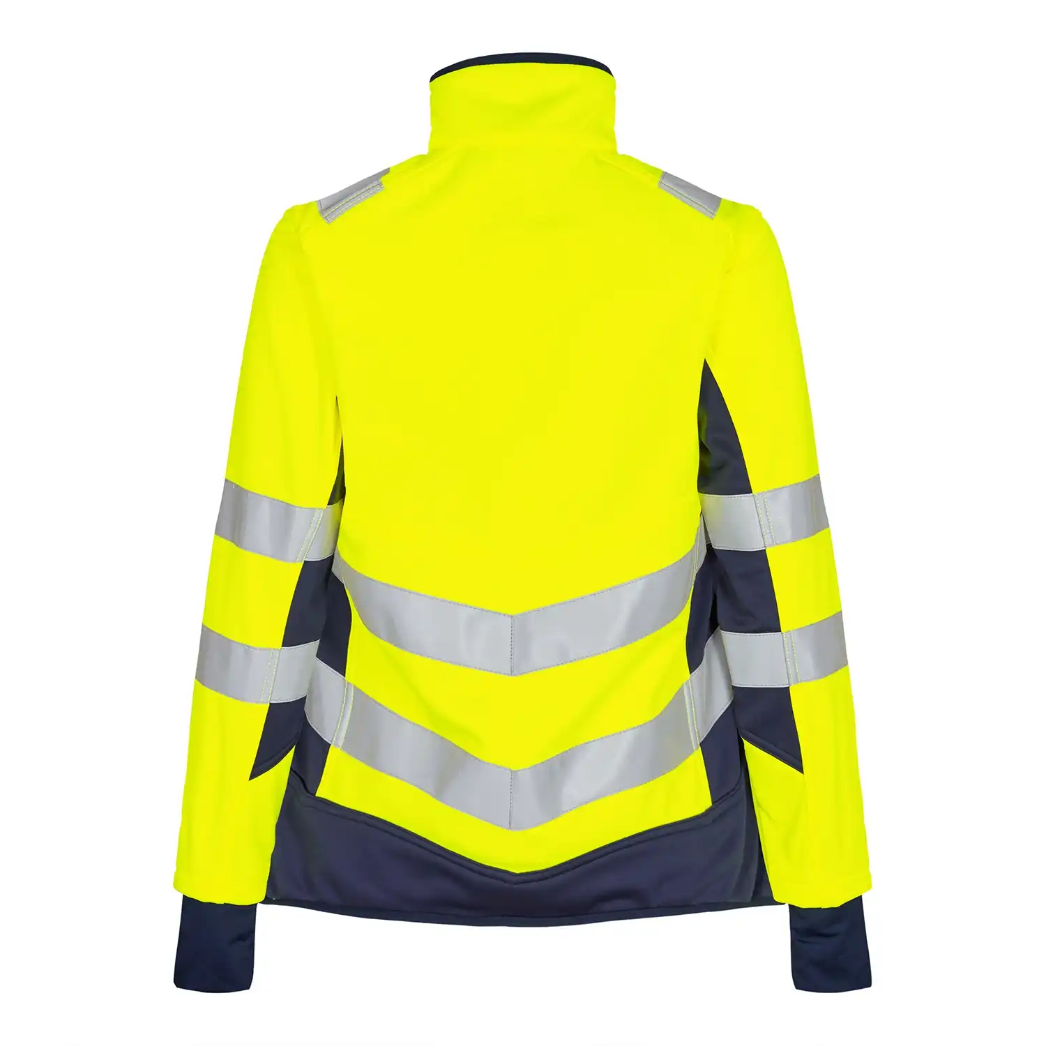 Damen Warnschutz Softshelljacke "1156-237" Safety Kl. 2 in gelb/marine, L - Thumbnail 2