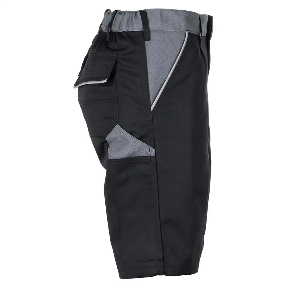 Arbeitsshorts "HIGHLINE" 285g/m² Canvas-Besatz in schwarz/schiefer/zink, S - Thumbnail 4