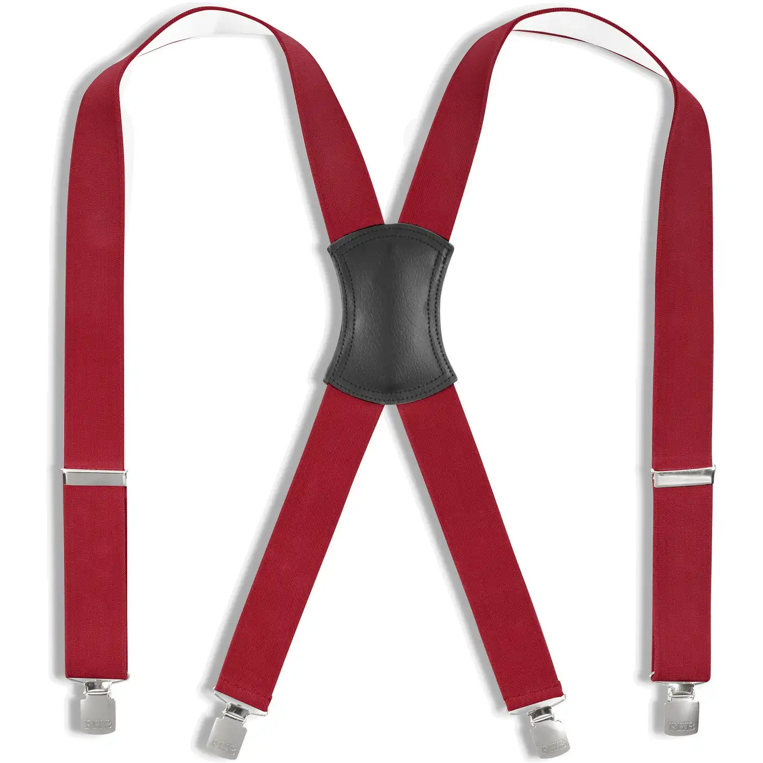Hosenträger mit Stahlclipsen "ACHIM" 120cm in Rot - Bild 1