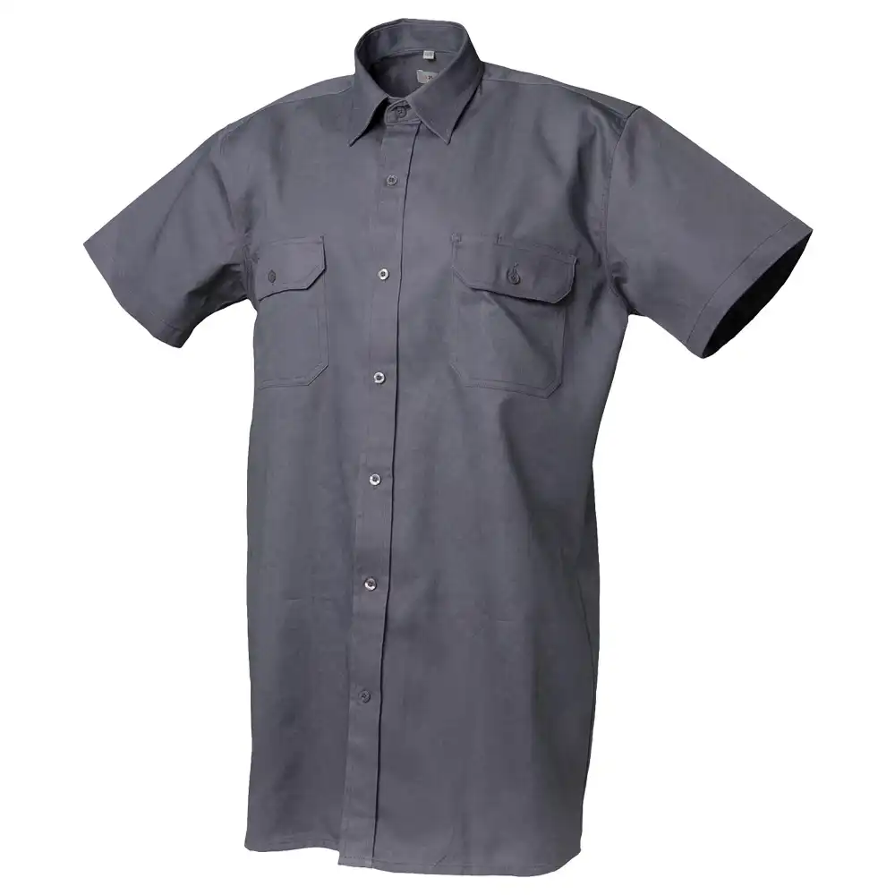 Arbeitshemd "KÖPER" kurzarm in grau, 45/46 - Bild 1