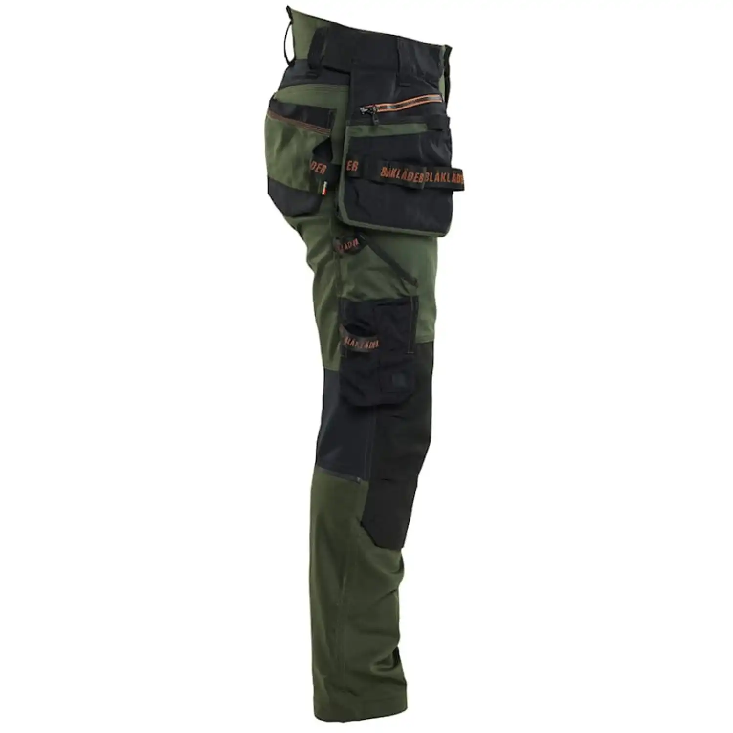 Damen Arbeitshose Stretch 7170 in C46, waldgrün/rost - Thumbnail 3
