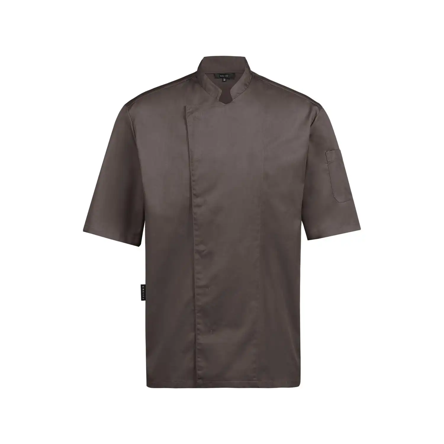 Herren kurzarm Kochjacke "5562" in braun, L - Thumbnail 1