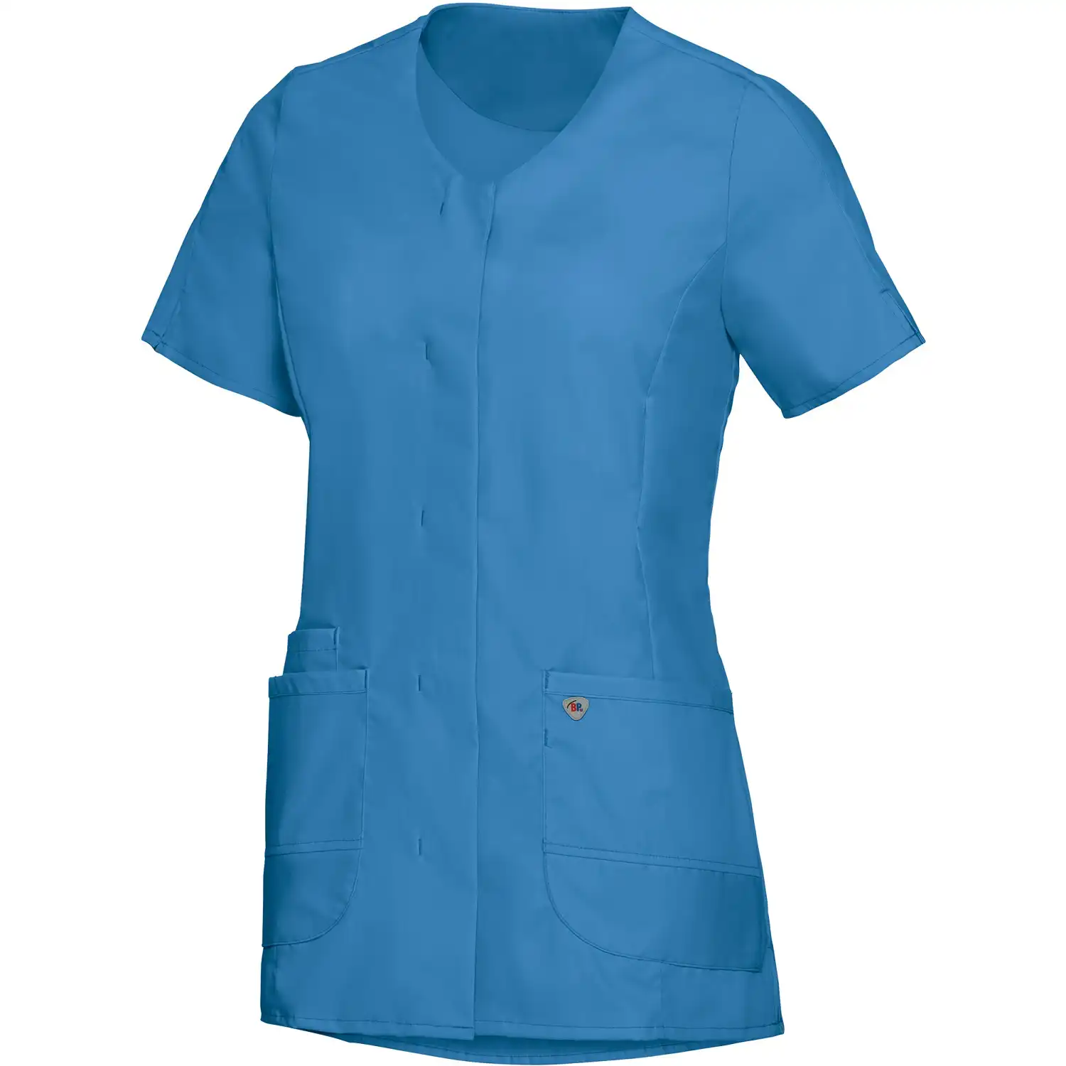Damen Stretch Kasack "1764-241" Med & Care in azurblau, XS - Thumbnail 1