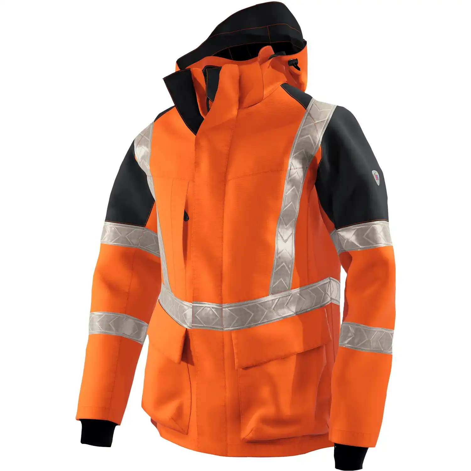 Warnschutz Winterjacke "2033-880" in warnorange/anthrazit, 3XL - Thumbnail 1