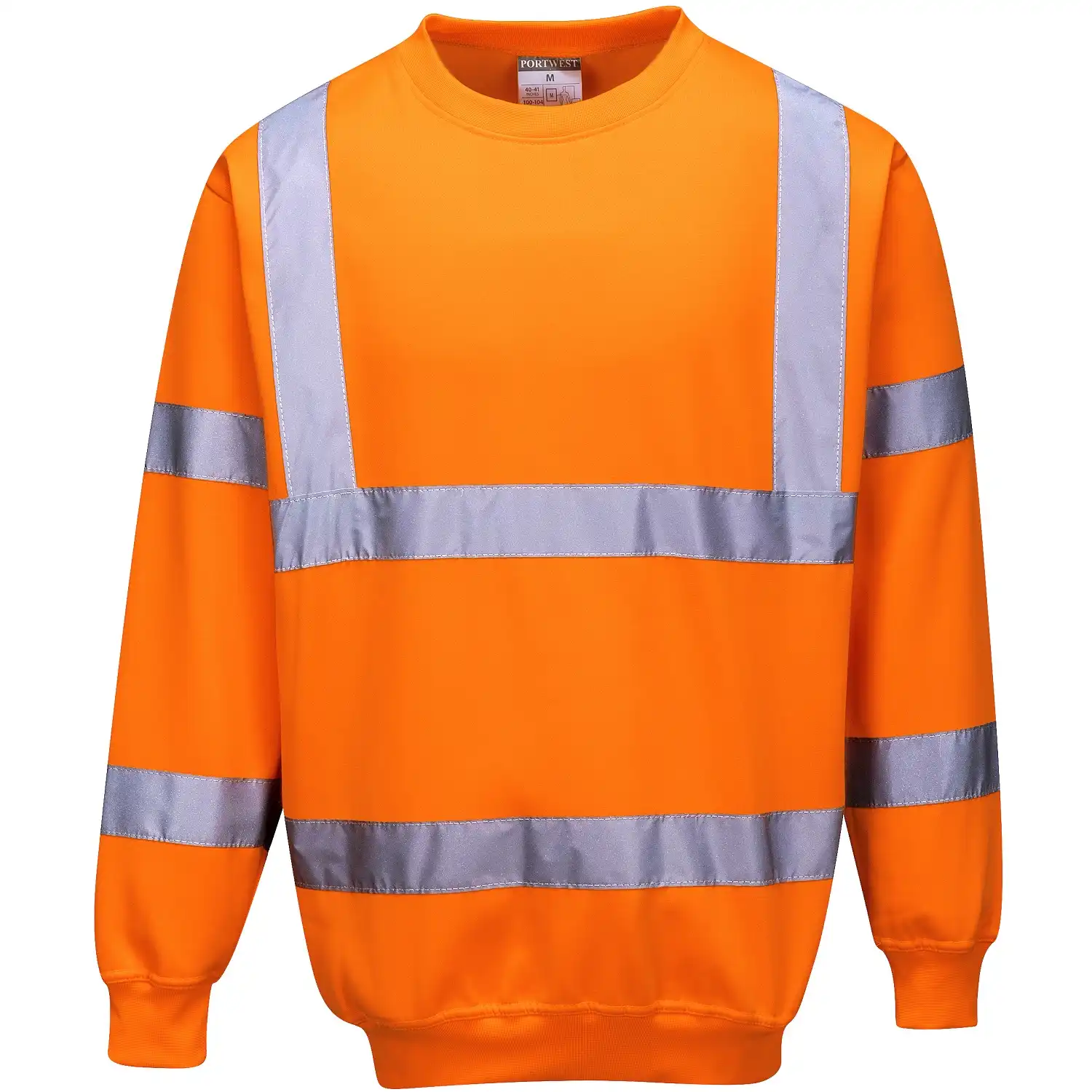 Warnschutz-Sweatshirt "B303" in Orange, L - Thumbnail 1