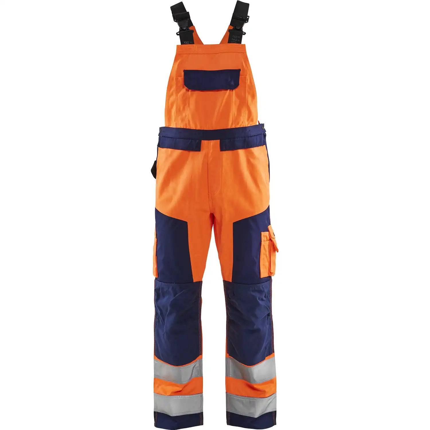 Warnschutz Latzhose "2660" in orange/marine, C144 - Thumbnail 1