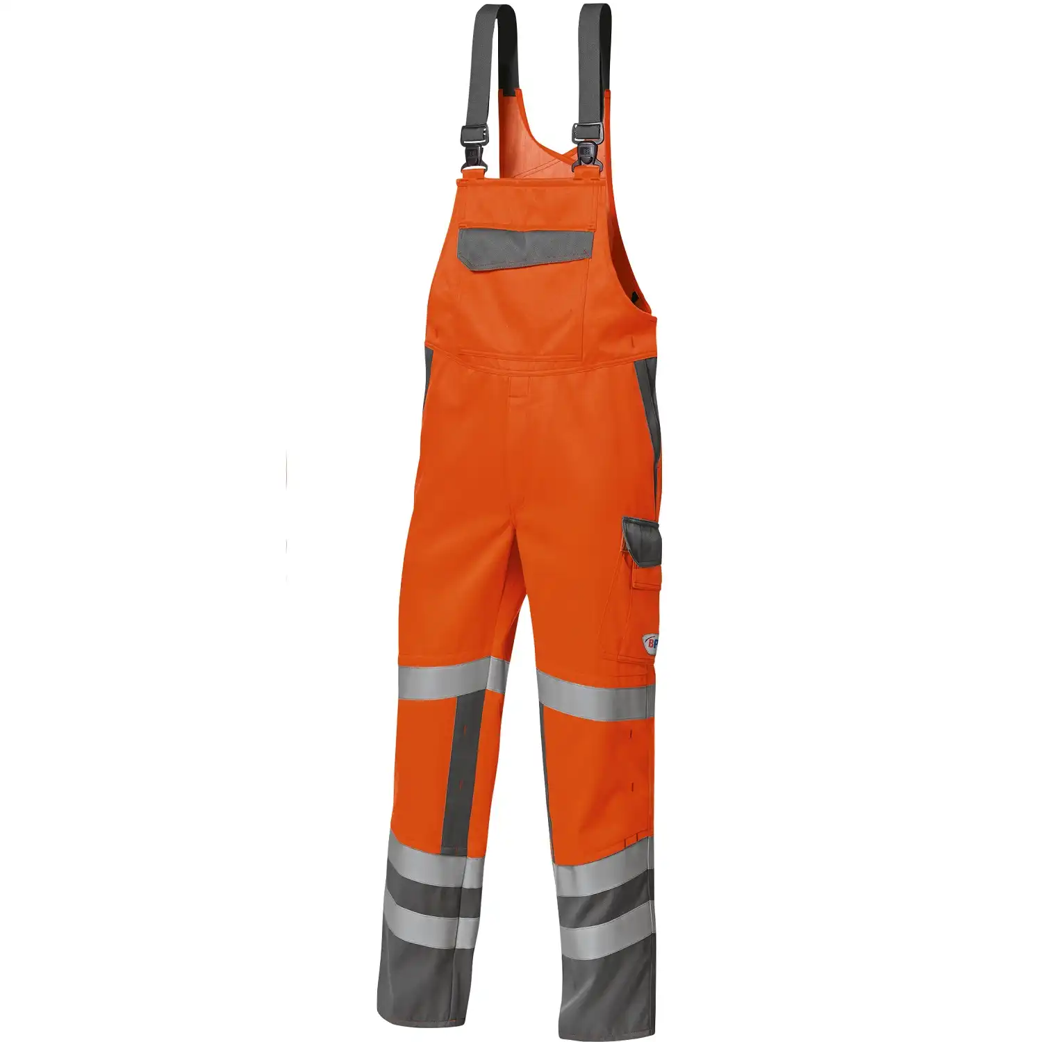 Multinorm Latzhose "2214-840" Hi-Vis Protect in warnorange/dunkelgrau, 44 - Bild 1