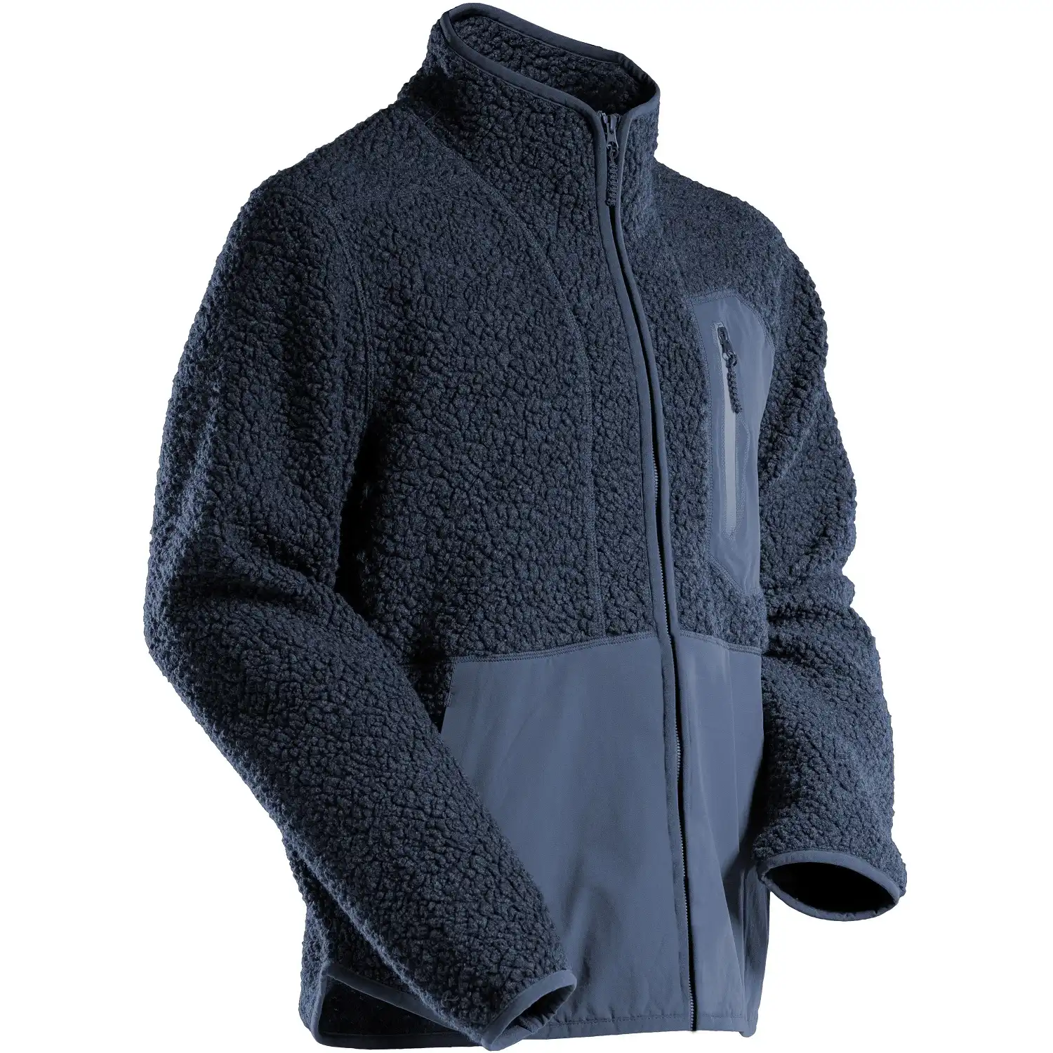 Faserpelzjacke "22303-682" Customized in schwarzblau, M - Bild 1