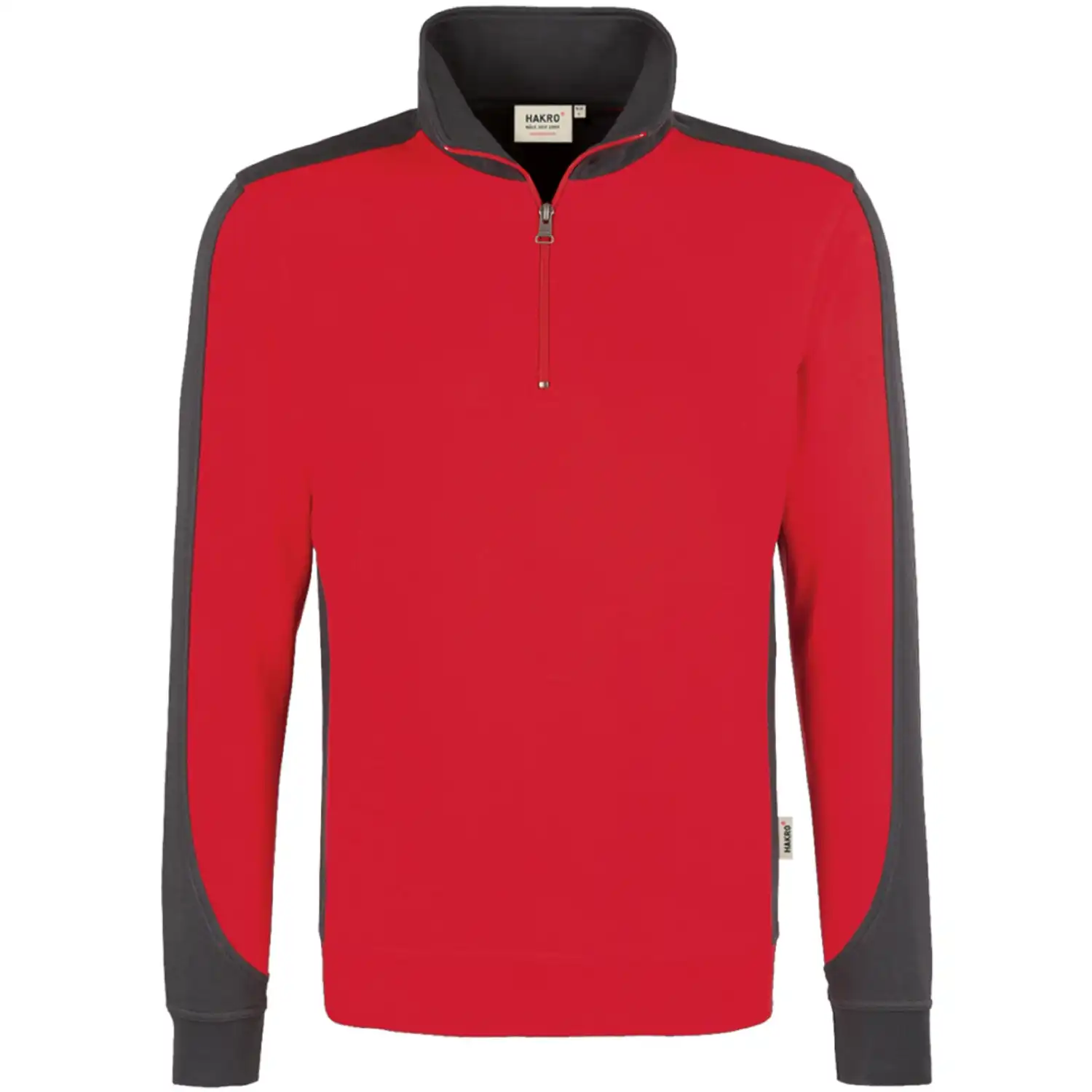 Zip-Sweatshirt Contrast "Performance" 476 in Rot, L - Bild 1