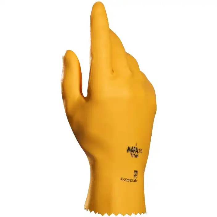 Strick Arbeitshandschuhe "Titan" 375 gelb in 6 (XS) - Bild 1
