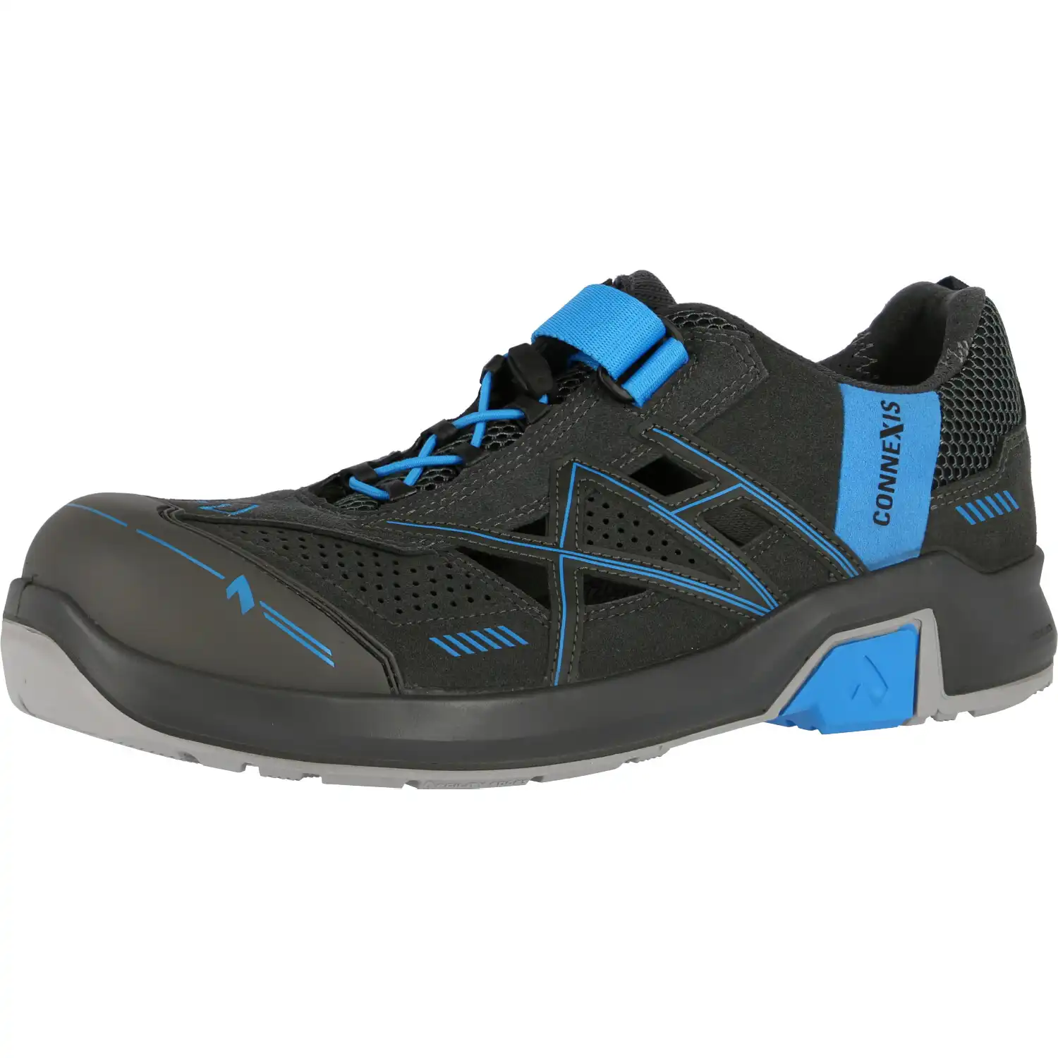 Sicherheitssandale S1 "SAFETY Air" grey-blue CONNEXIS  in UK 8.5 (EU 43) - Thumbnail 1