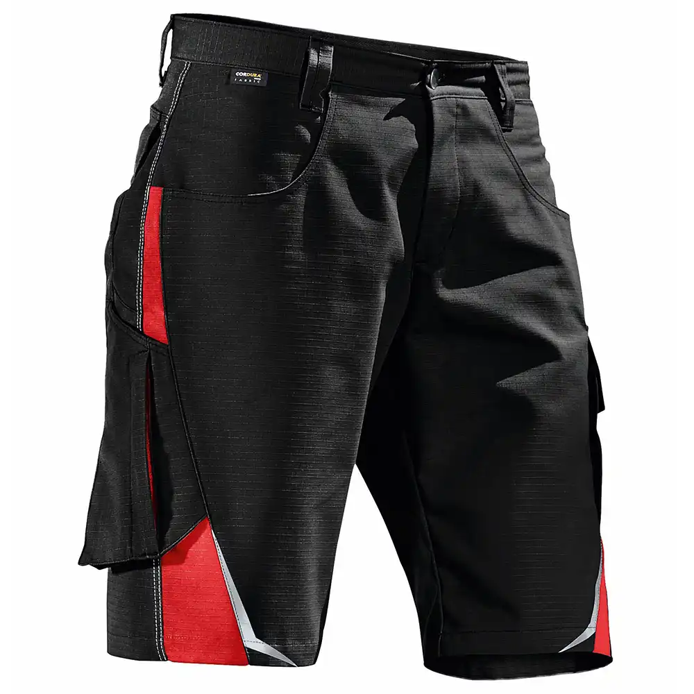 Arbeitsshorts "PULSSCHLAG" in schwarz/rot, 40 - Bild 1