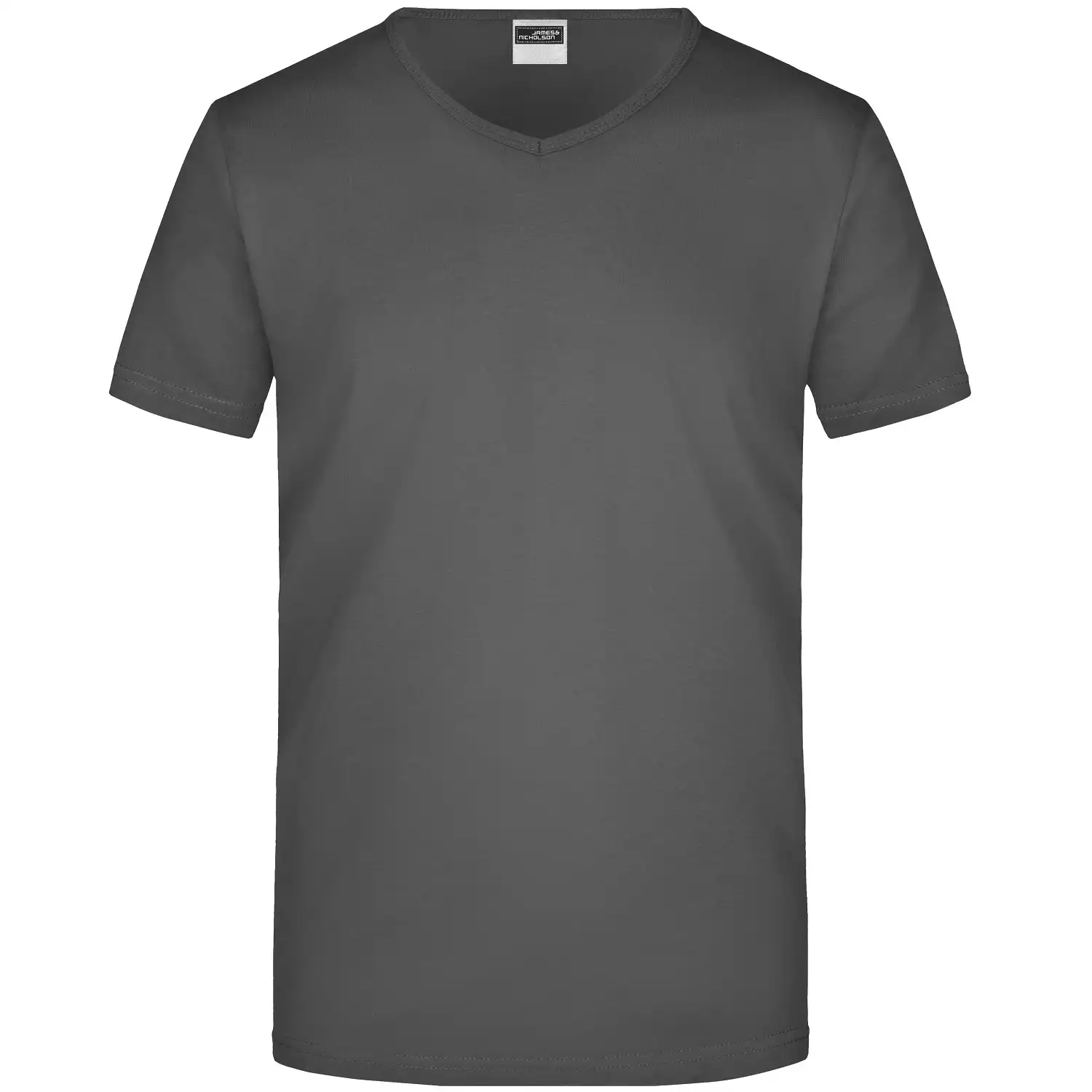 V-T-Shirt Slim Fit "JN912" in graphite, L - Thumbnail 1