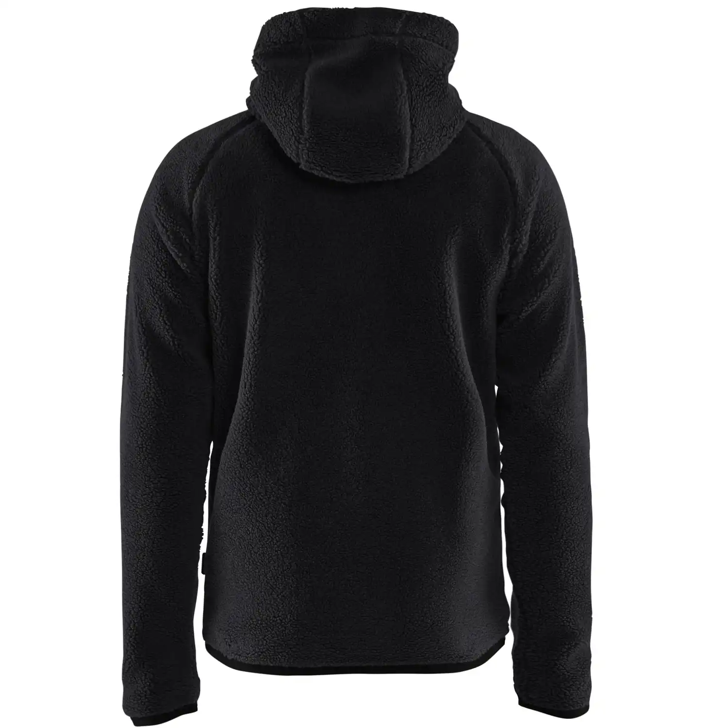 Faserpelz-Kapuzenjacke "4725" in schwarz, L - Thumbnail 2