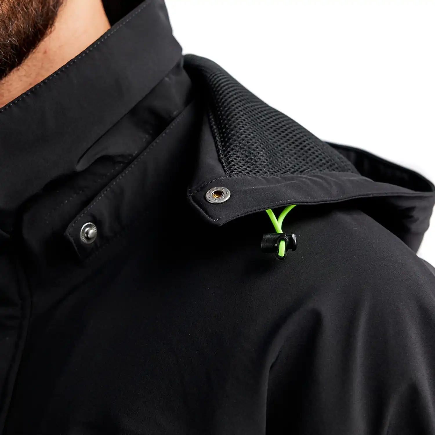Stretch Winterjacke "4484" in schwarz/gelb, XXL - Thumbnail 6