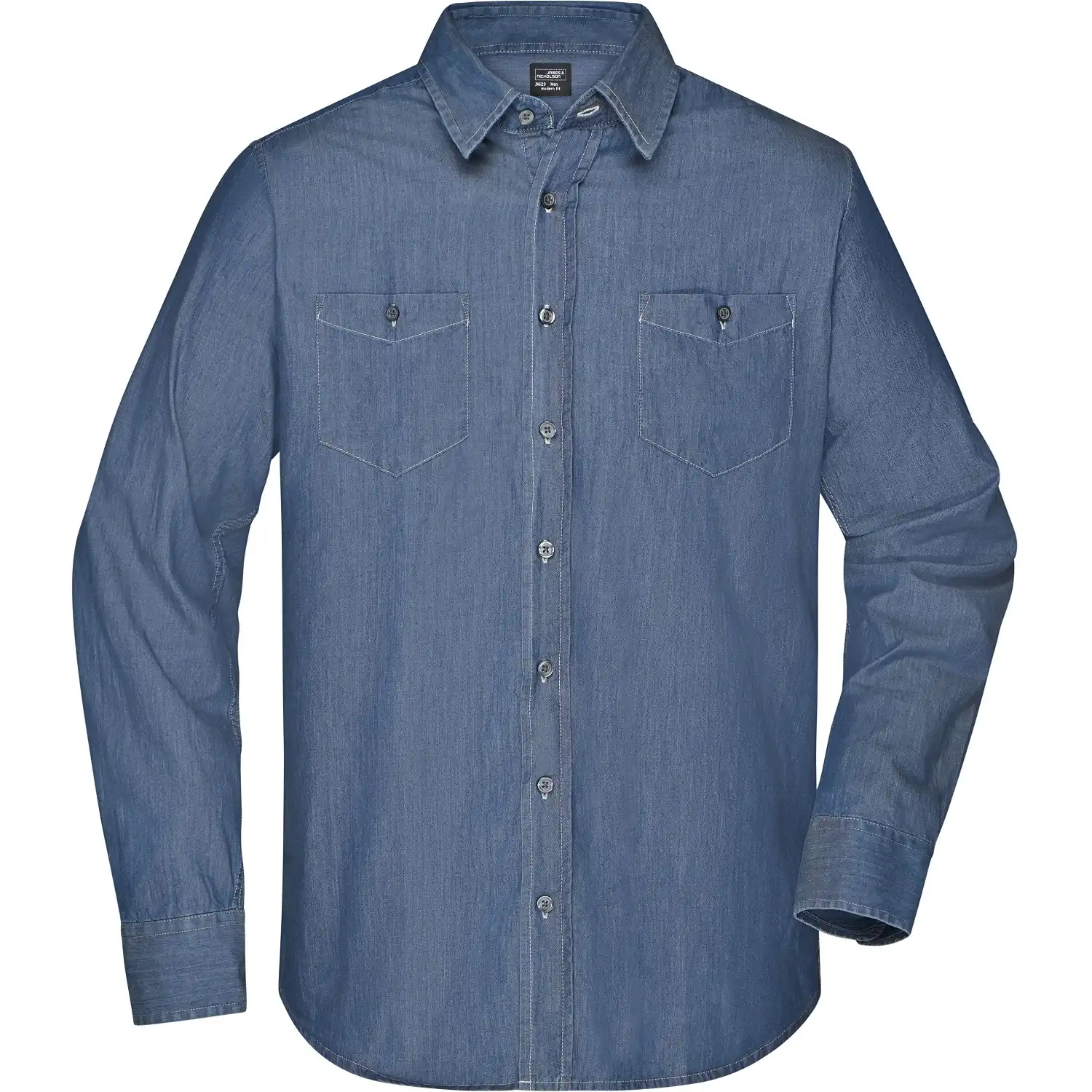 Jeans-Hemd "JN629" in light-denim, XL - Bild 1