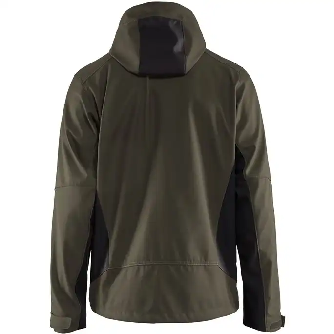 Softshelljacke "4753" in dunkeloliv/schwarz, 4XL - Thumbnail 2