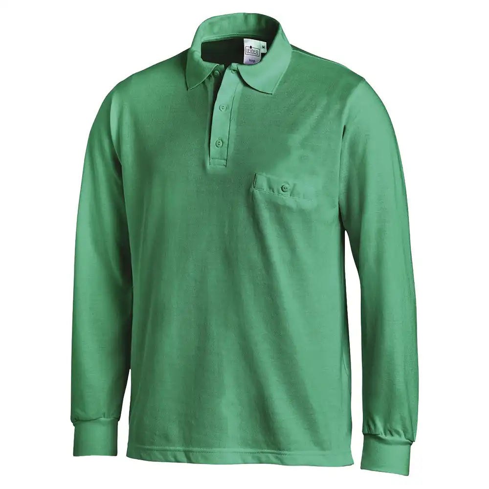Langarm-Poloshirt "08/841" in grün, L - Bild 1