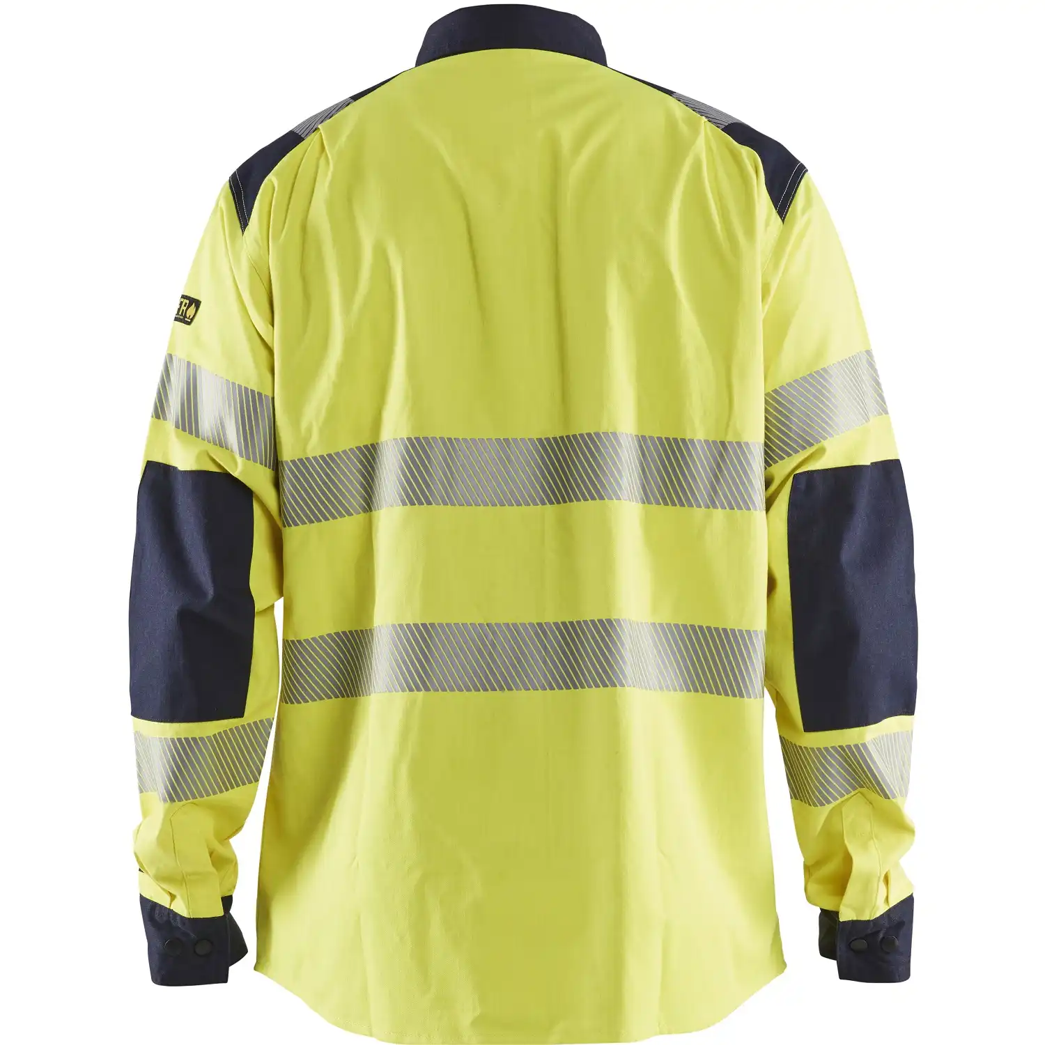 Multinorm Arbeitshemd "3239" gelb/marine in XL - Thumbnail 2